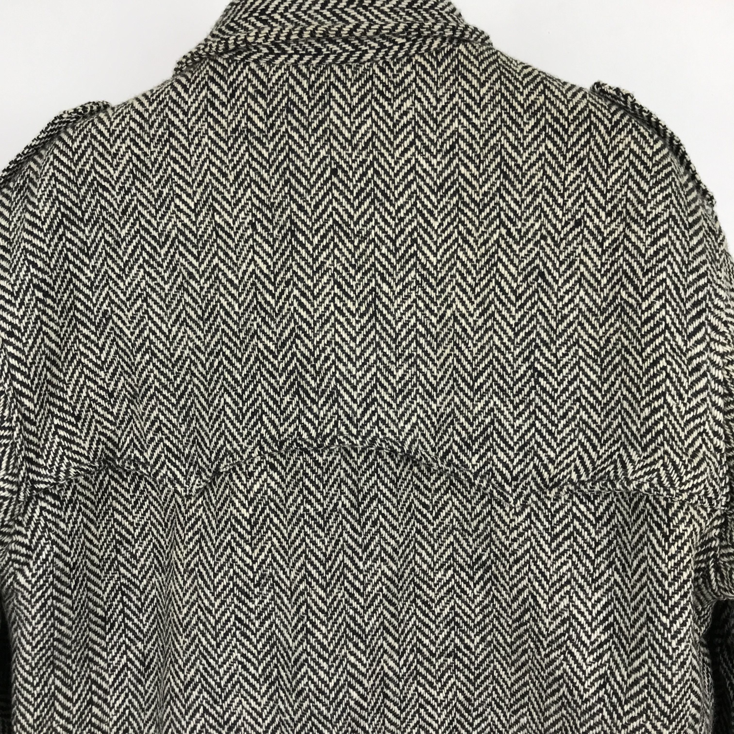Japanese Brand Z178 VTG GULK CLUB HERRINGBONE STYLE WOOL COATS Size US L / EU 52-54 / 3 - 7 Thumbnail