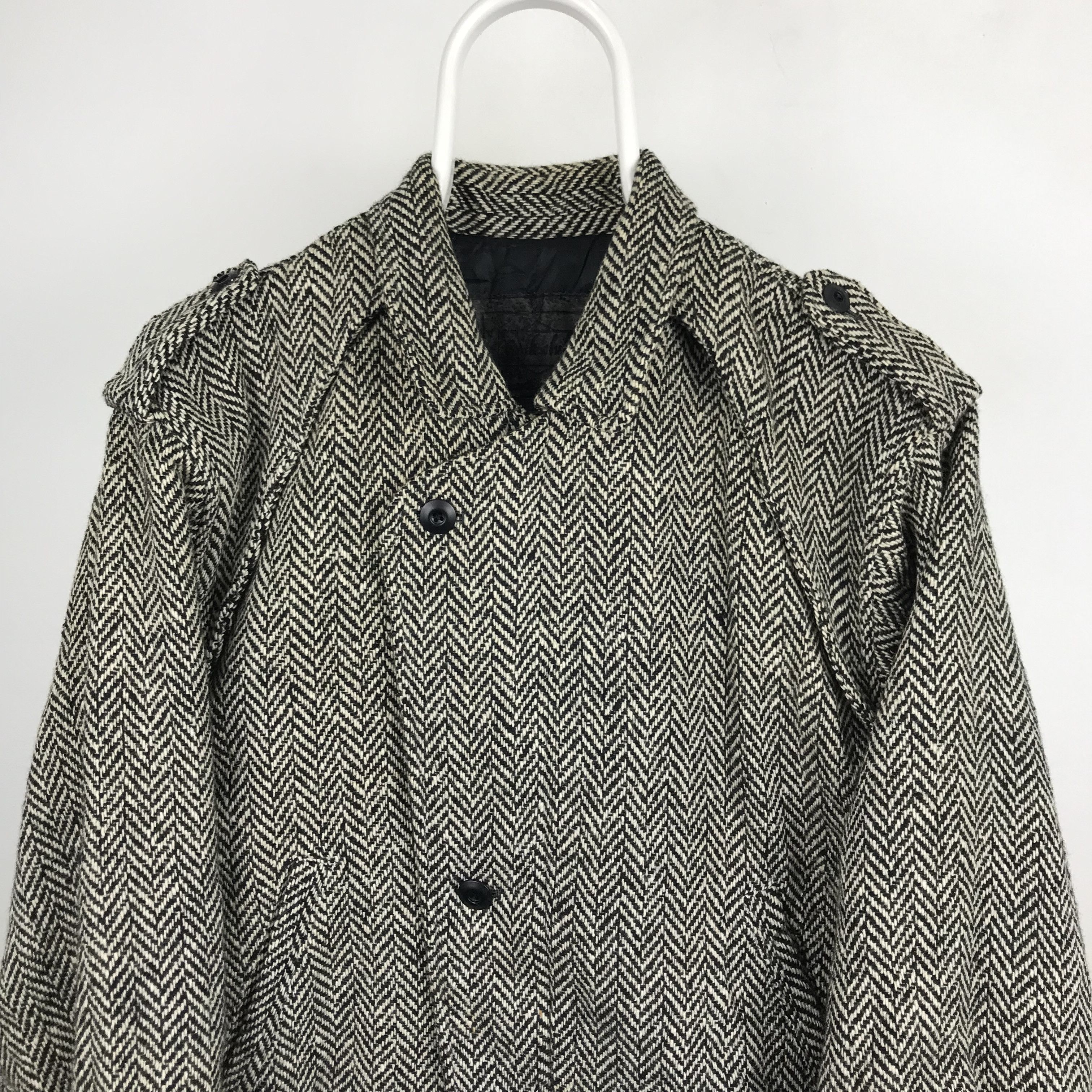Japanese Brand Z178 VTG GULK CLUB HERRINGBONE STYLE WOOL COATS Size US L / EU 52-54 / 3 - 3 Thumbnail