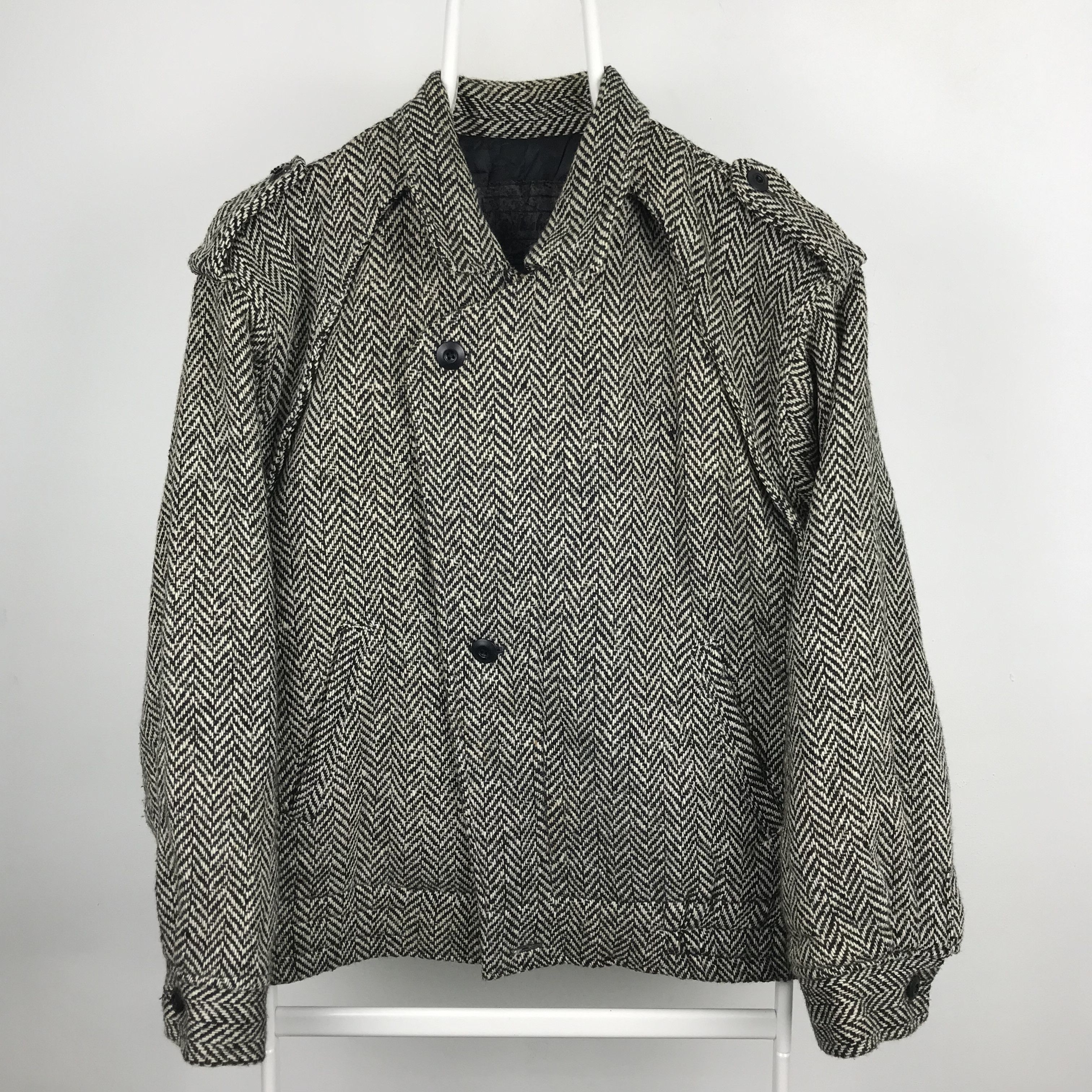 Japanese Brand Z178 VTG GULK CLUB HERRINGBONE STYLE WOOL COATS Size US L / EU 52-54 / 3 - 2 Thumbnail