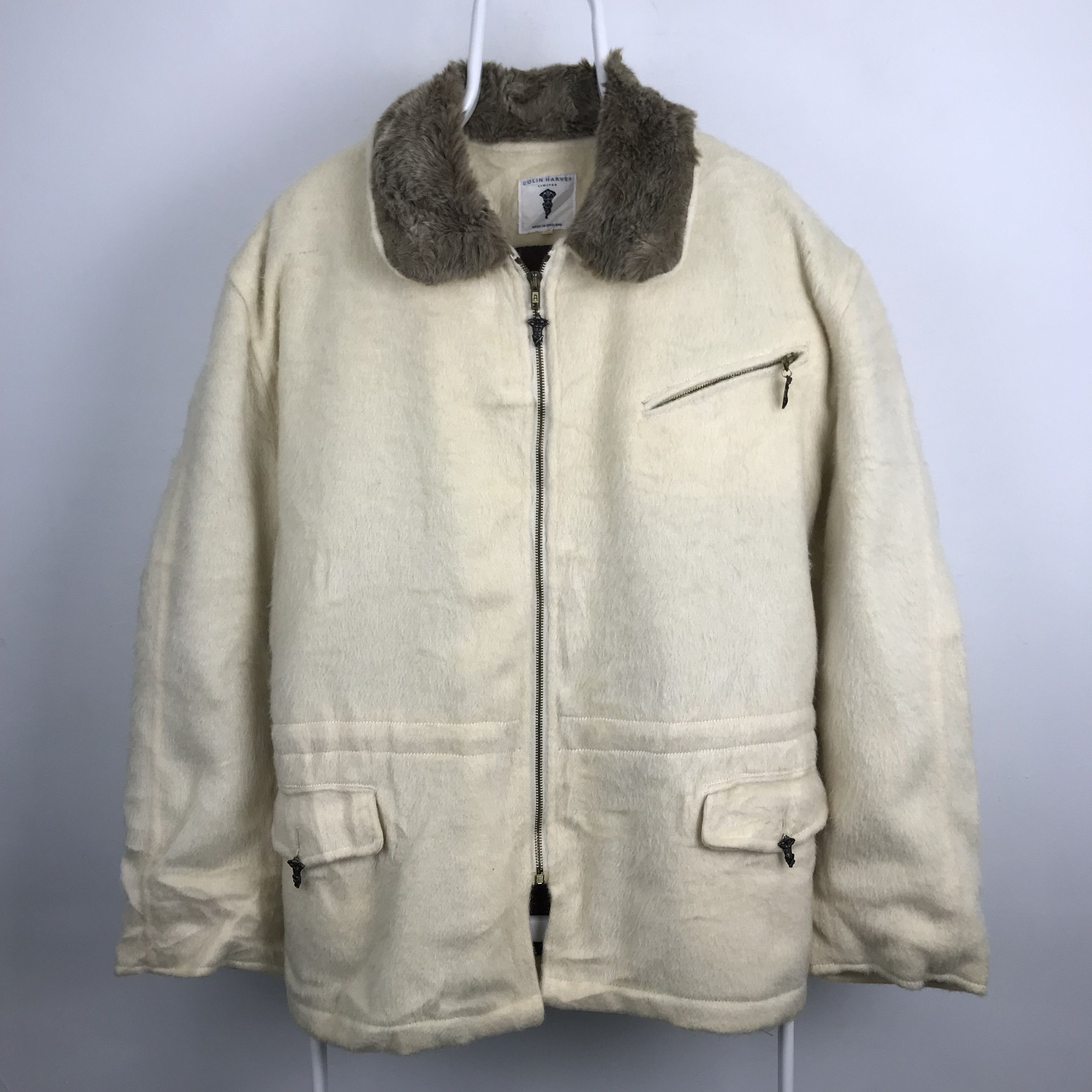 New England Outerwear Z188 COLIN HARVEY LIMITED 100% MOHAIR WINTER JACKET Size US L / EU 52-54 / 3 - 1 Thumbnail