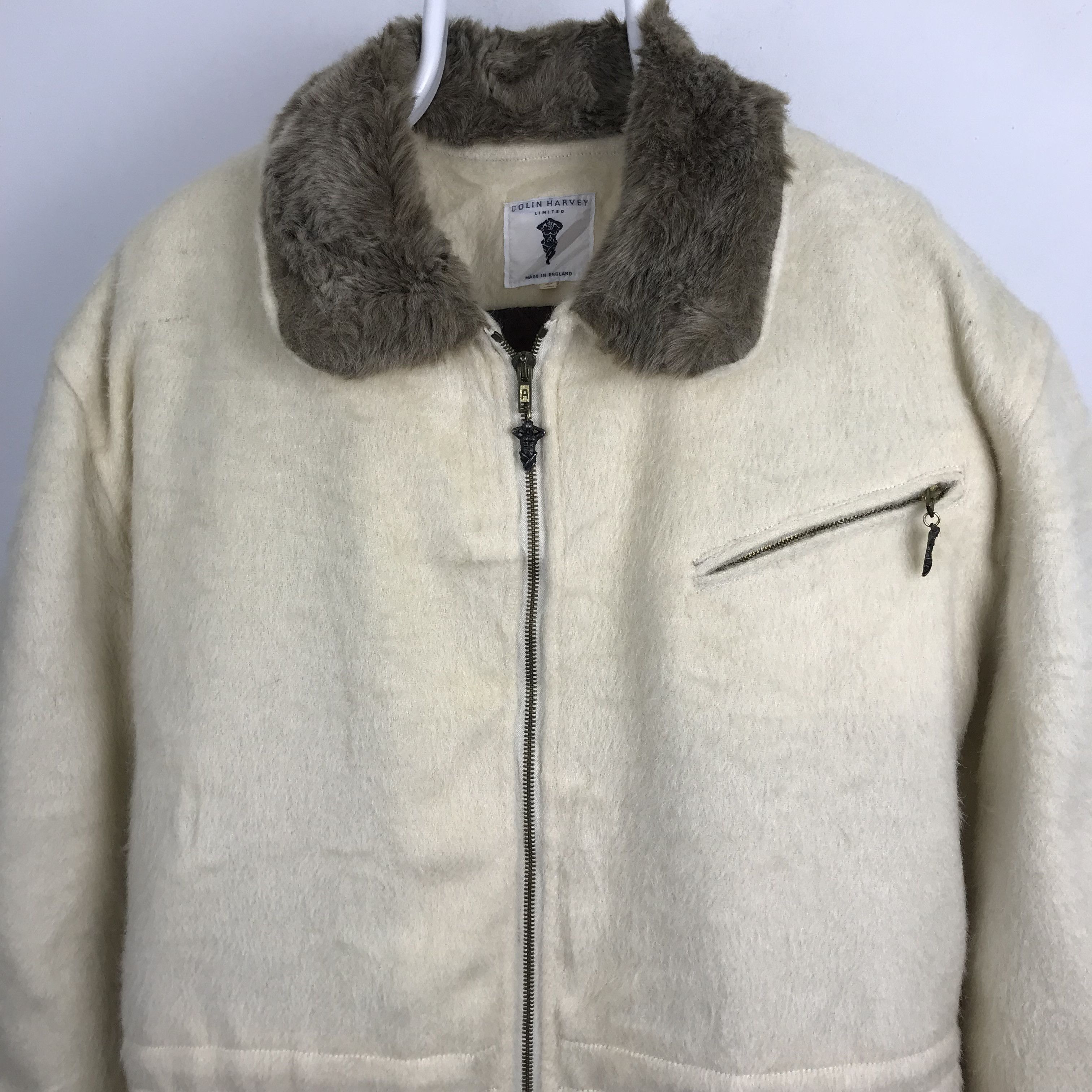 New England Outerwear Z188 COLIN HARVEY LIMITED 100% MOHAIR WINTER JACKET Size US L / EU 52-54 / 3 - 2 Thumbnail