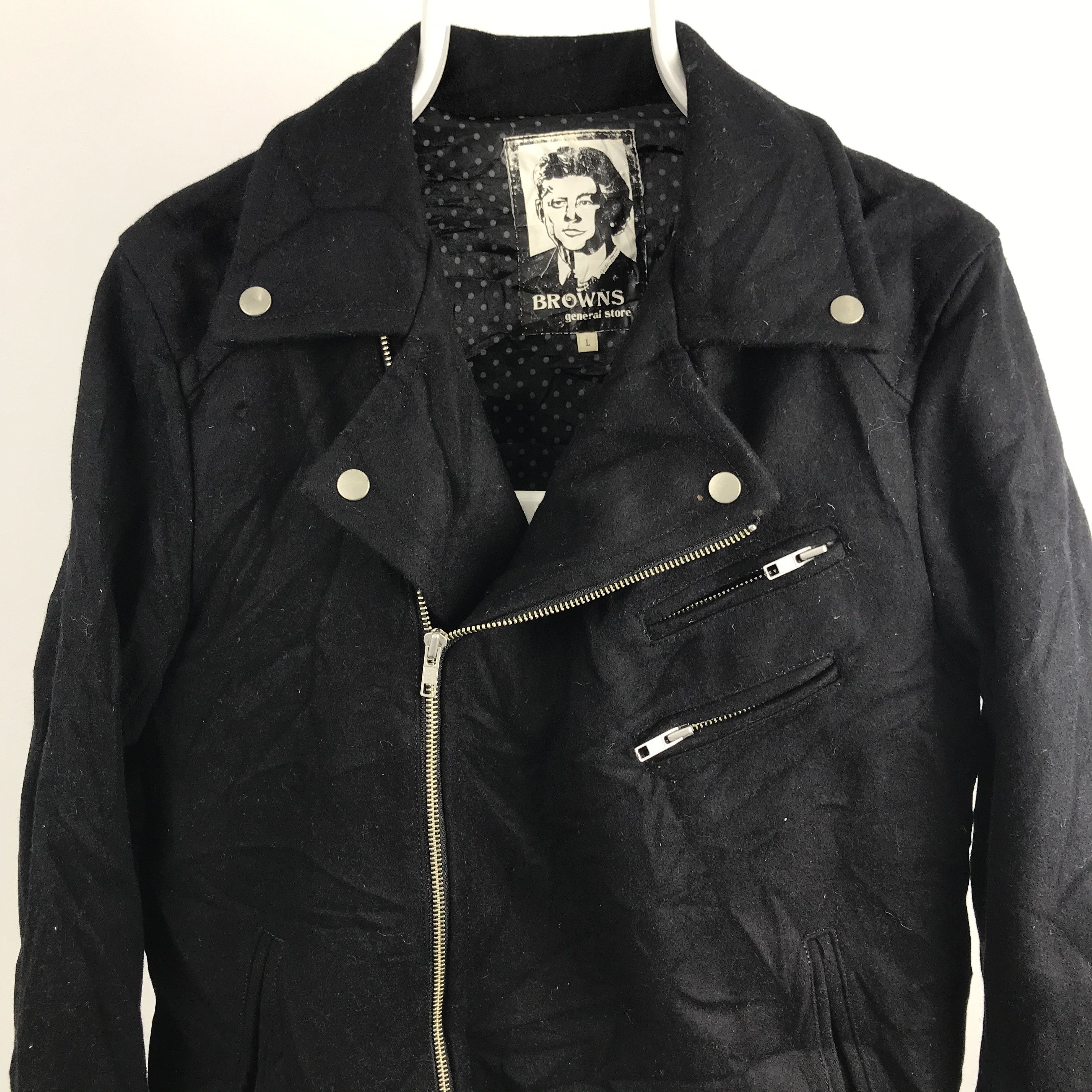 Band Tees Z189 BROWNS GENERALSTORE WOOL JACKET PUNK ROCK N ROLL STYLE Size US L / EU 52-54 / 3 - 3 Thumbnail
