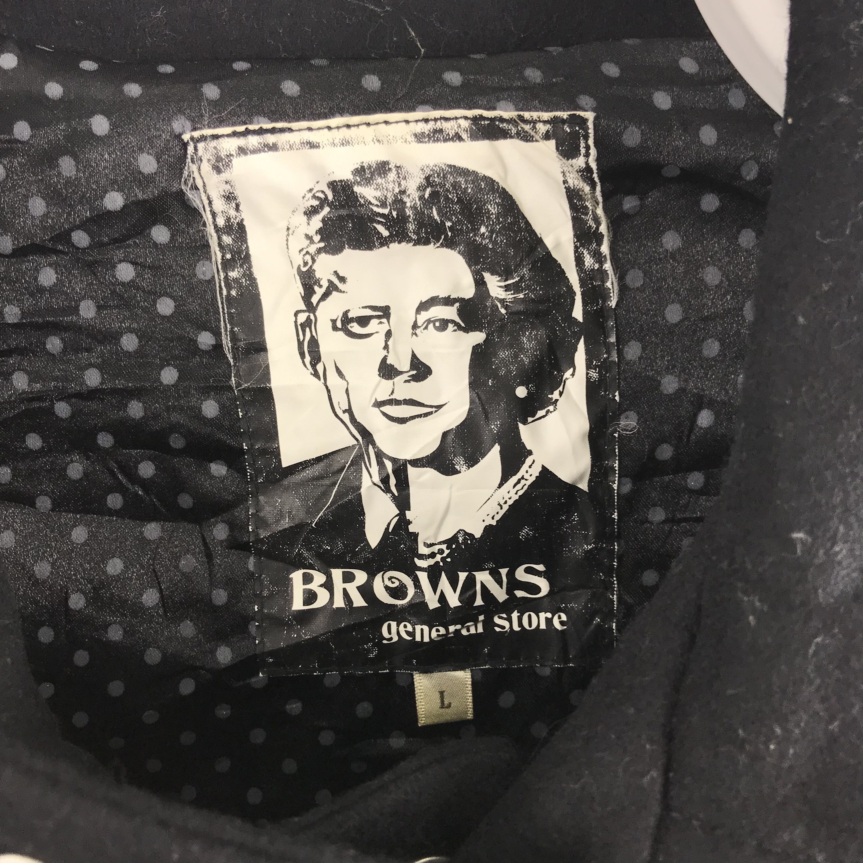 Band Tees Z189 BROWNS GENERALSTORE WOOL JACKET PUNK ROCK N ROLL STYLE Size US L / EU 52-54 / 3 - 4 Thumbnail