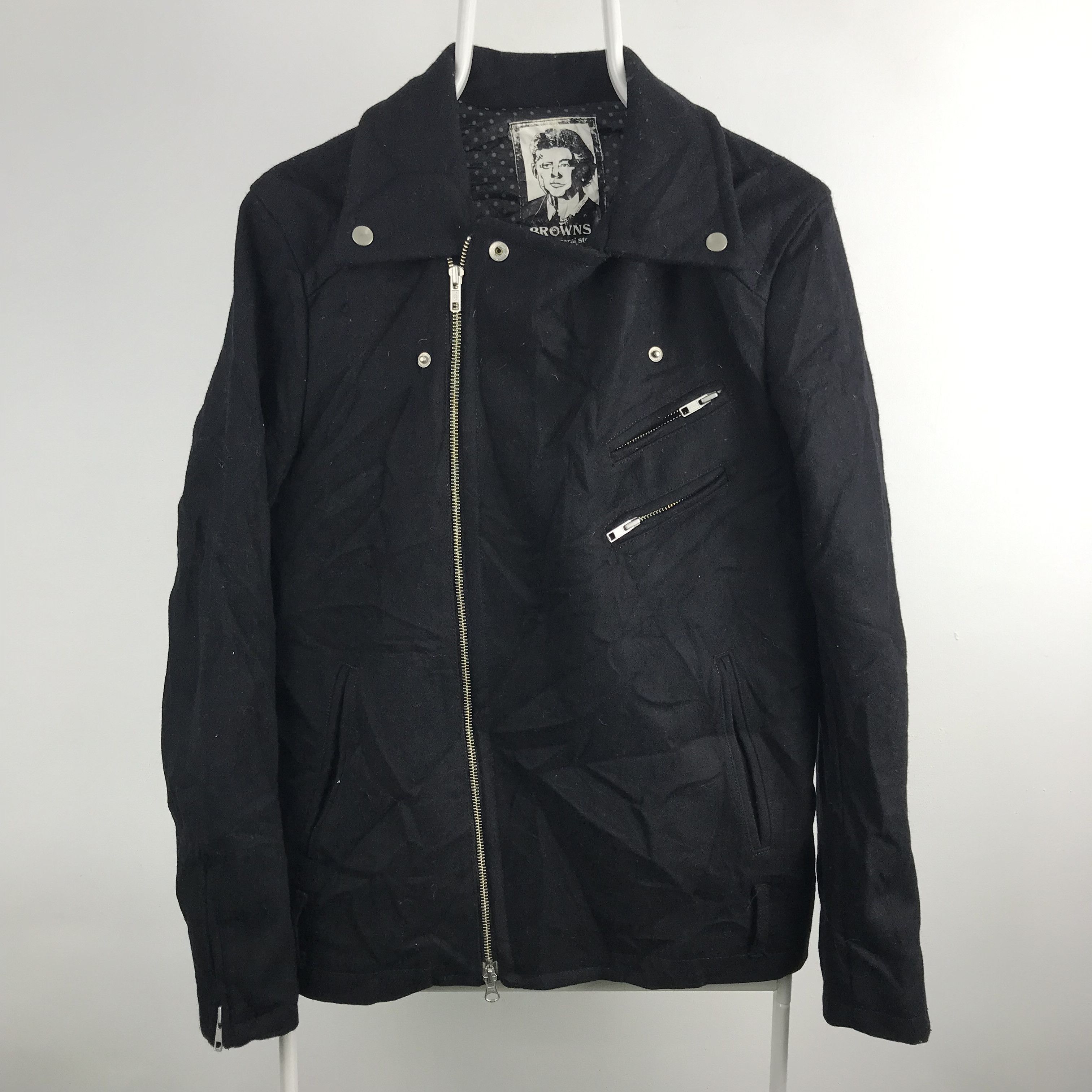 Band Tees Z189 BROWNS GENERALSTORE WOOL JACKET PUNK ROCK N ROLL STYLE Size US L / EU 52-54 / 3 - 2 Thumbnail