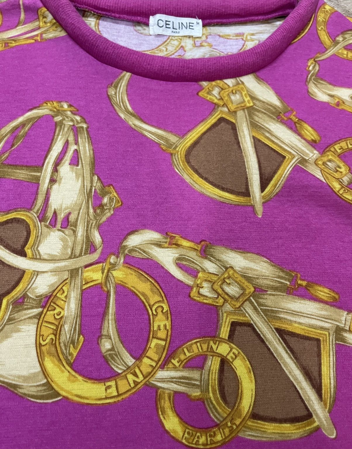 Celine VINTAGE CELINE PARIS FULLPRINT MONOGRAM LONGSLEEVE TSHIRT Size M / US 6-8 / IT 42-44 - 10 Thumbnail