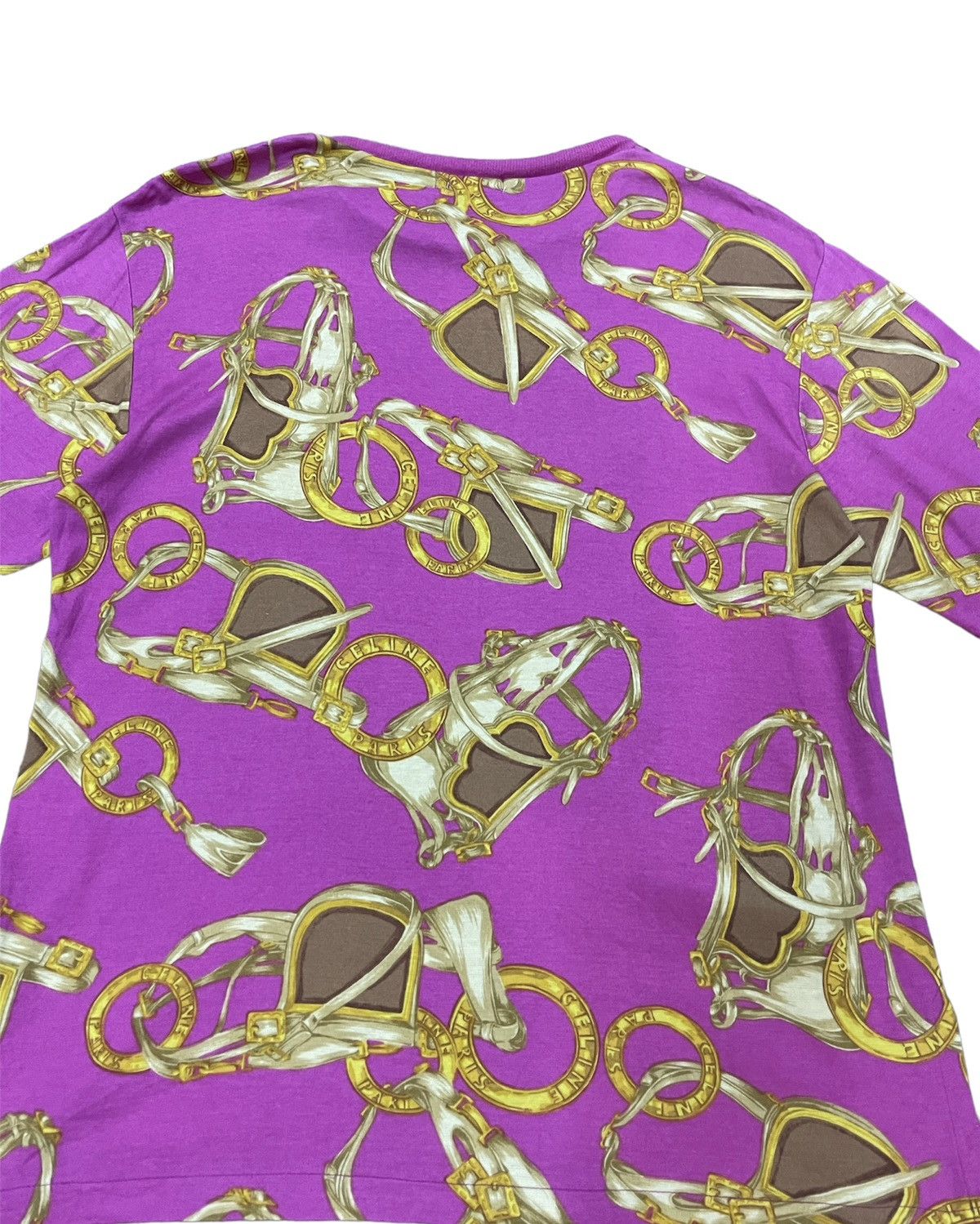 Celine VINTAGE CELINE PARIS FULLPRINT MONOGRAM LONGSLEEVE TSHIRT Size M / US 6-8 / IT 42-44 - 7 Thumbnail