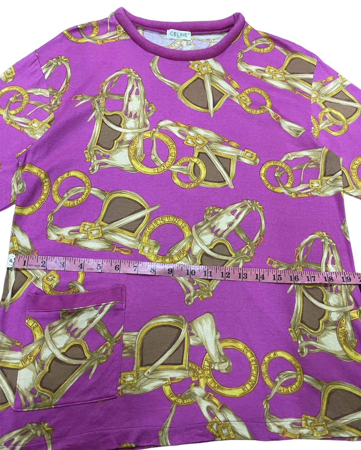 Celine VINTAGE CELINE PARIS FULLPRINT MONOGRAM LONGSLEEVE TSHIRT Size M / US 6-8 / IT 42-44 - 14 Thumbnail