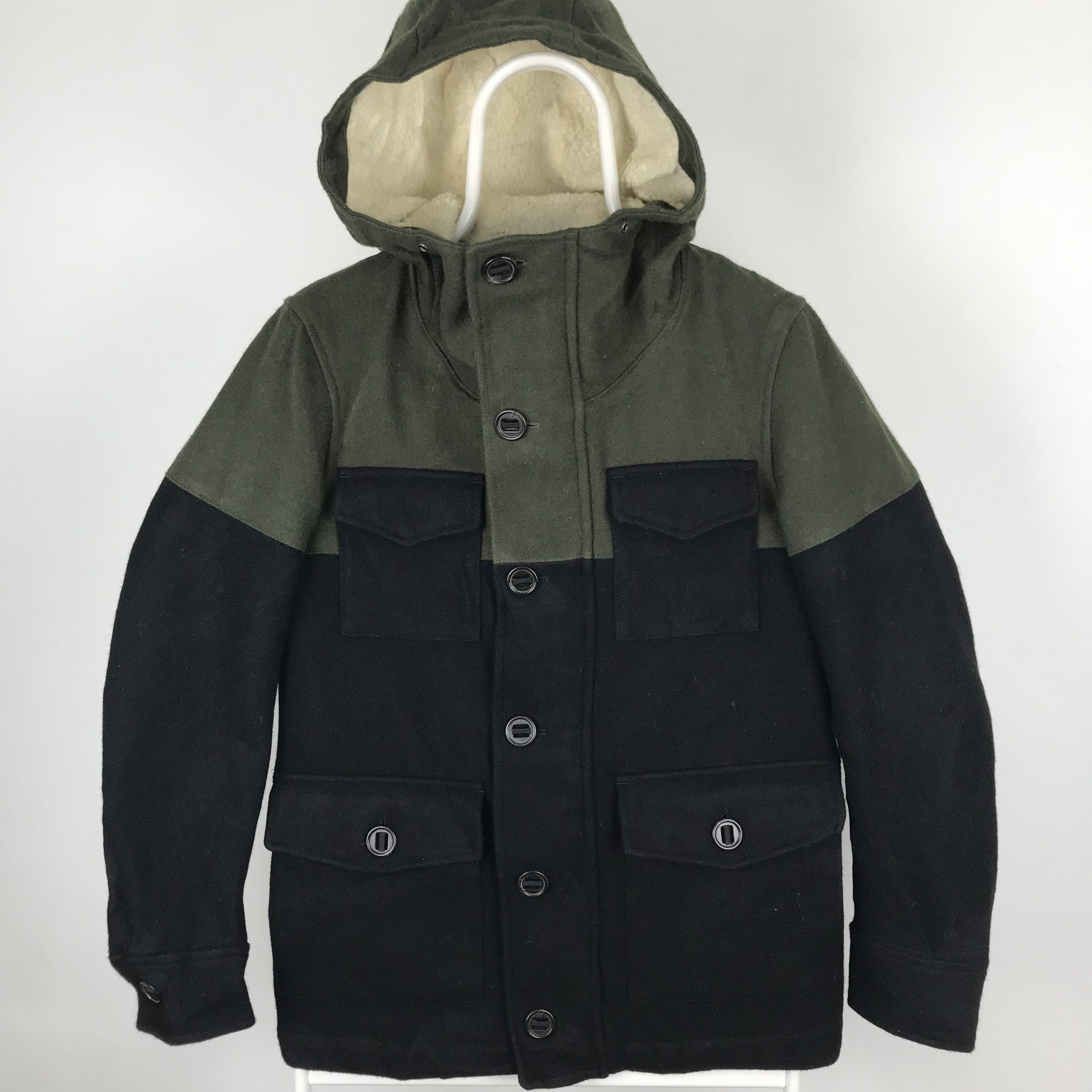 Japanese Brand × Takeo Kikuchi Z232 TK TAKEO KIKUCHI HYBRID COLOR WINTER WOOL JACKET Size US S / EU 44-46 / 1 - 1 Thumbnail