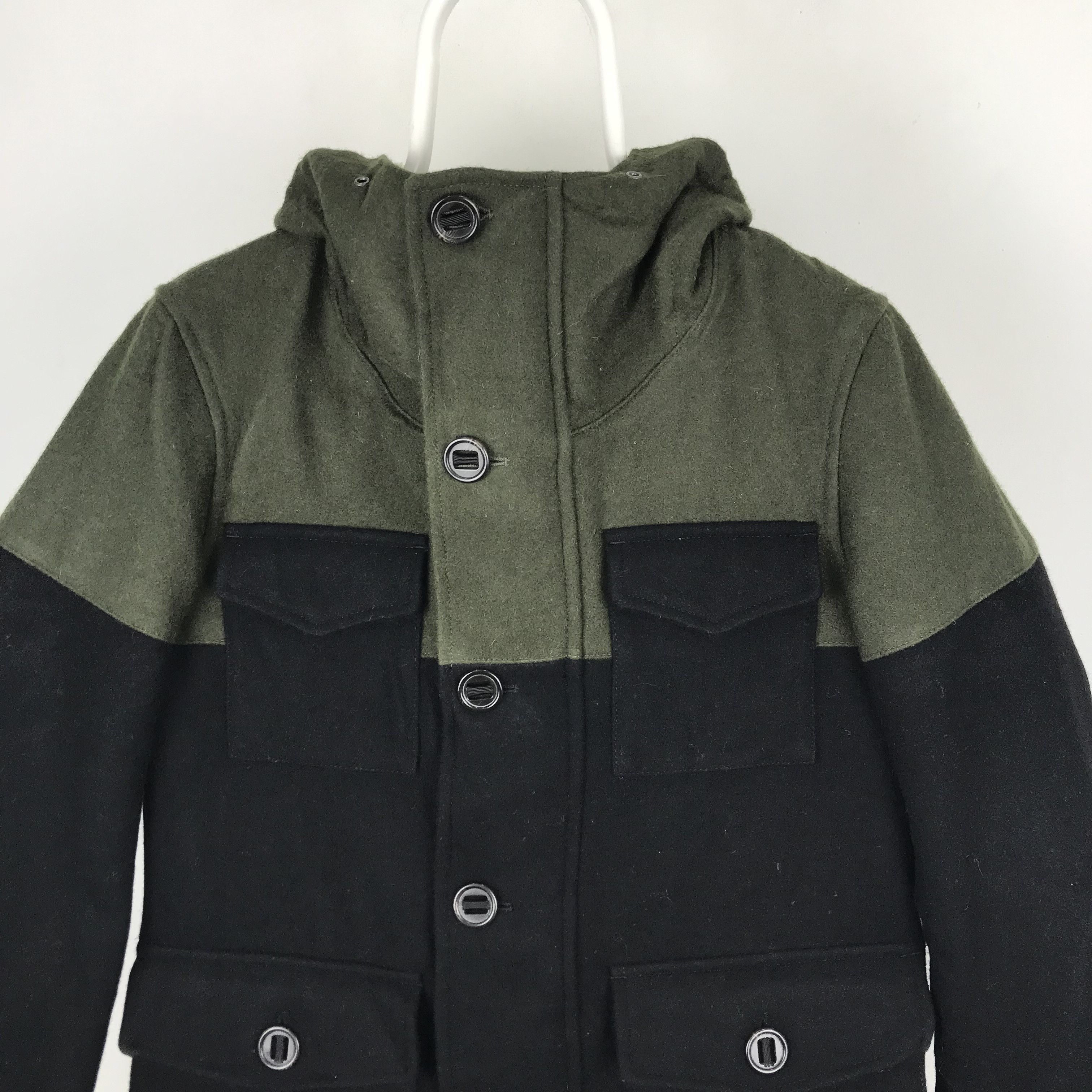 Japanese Brand × Takeo Kikuchi Z232 TK TAKEO KIKUCHI HYBRID COLOR WINTER WOOL JACKET Size US S / EU 44-46 / 1 - 3 Thumbnail
