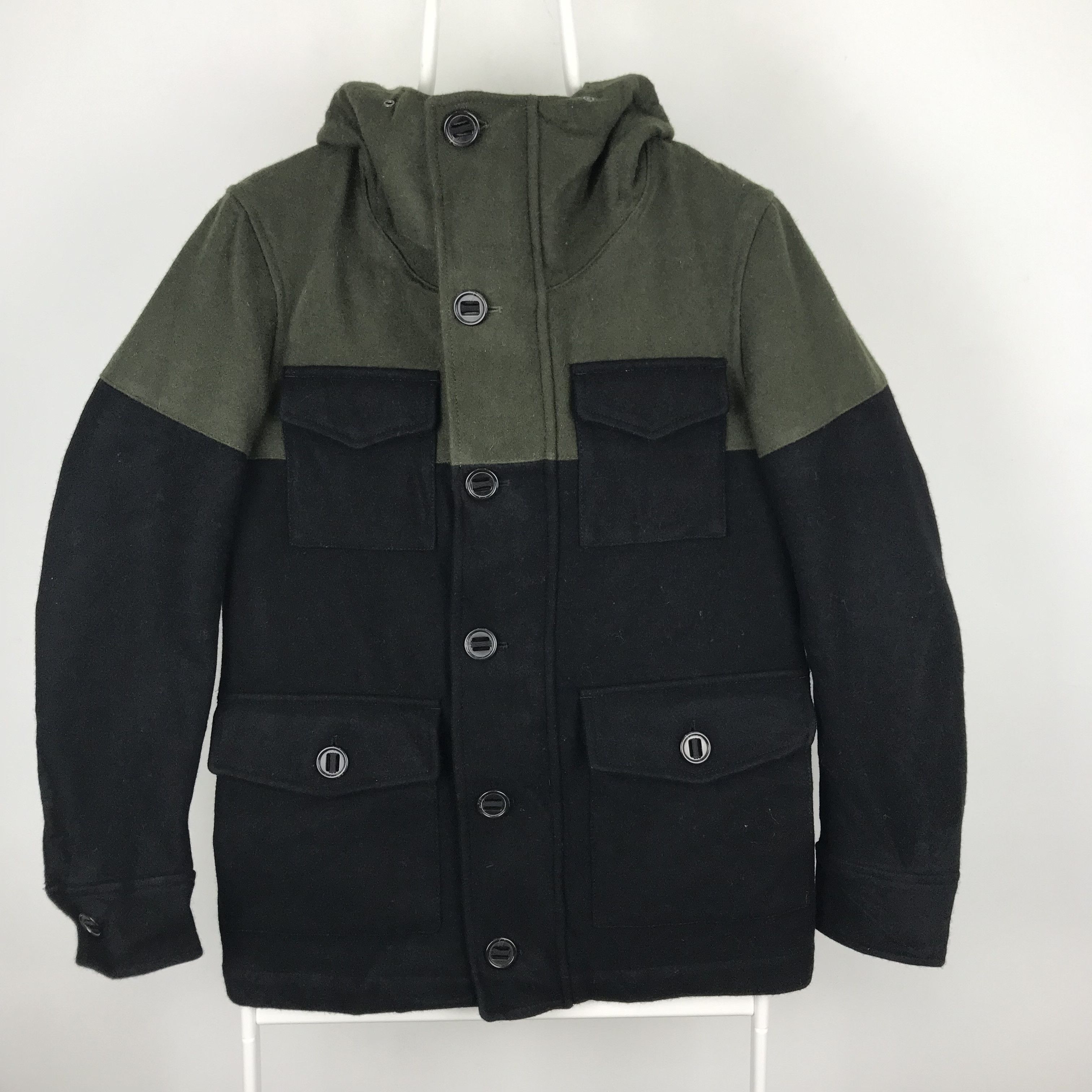 Japanese Brand × Takeo Kikuchi Z232 TK TAKEO KIKUCHI HYBRID COLOR WINTER WOOL JACKET Size US S / EU 44-46 / 1 - 2 Thumbnail