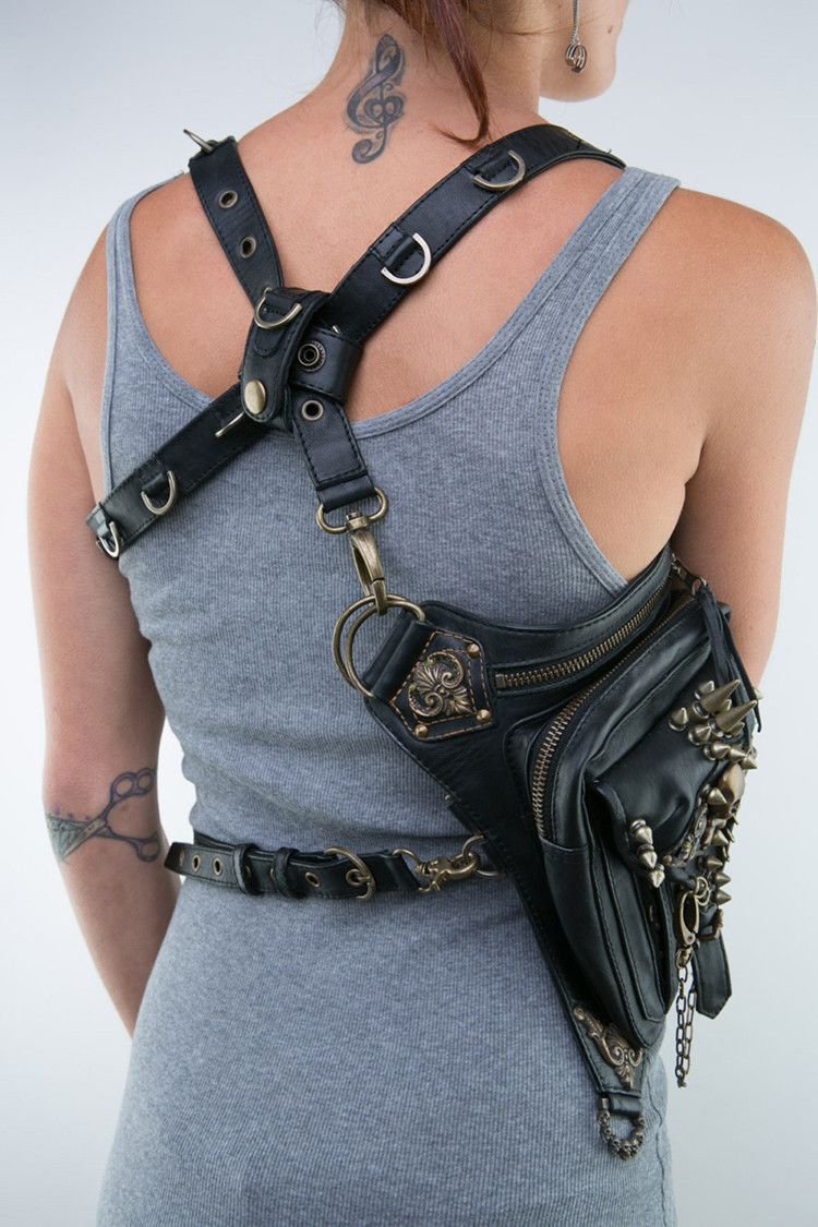 Other Crossbody Leather Motorcycle Bag Size ONE SIZE - 3 Thumbnail