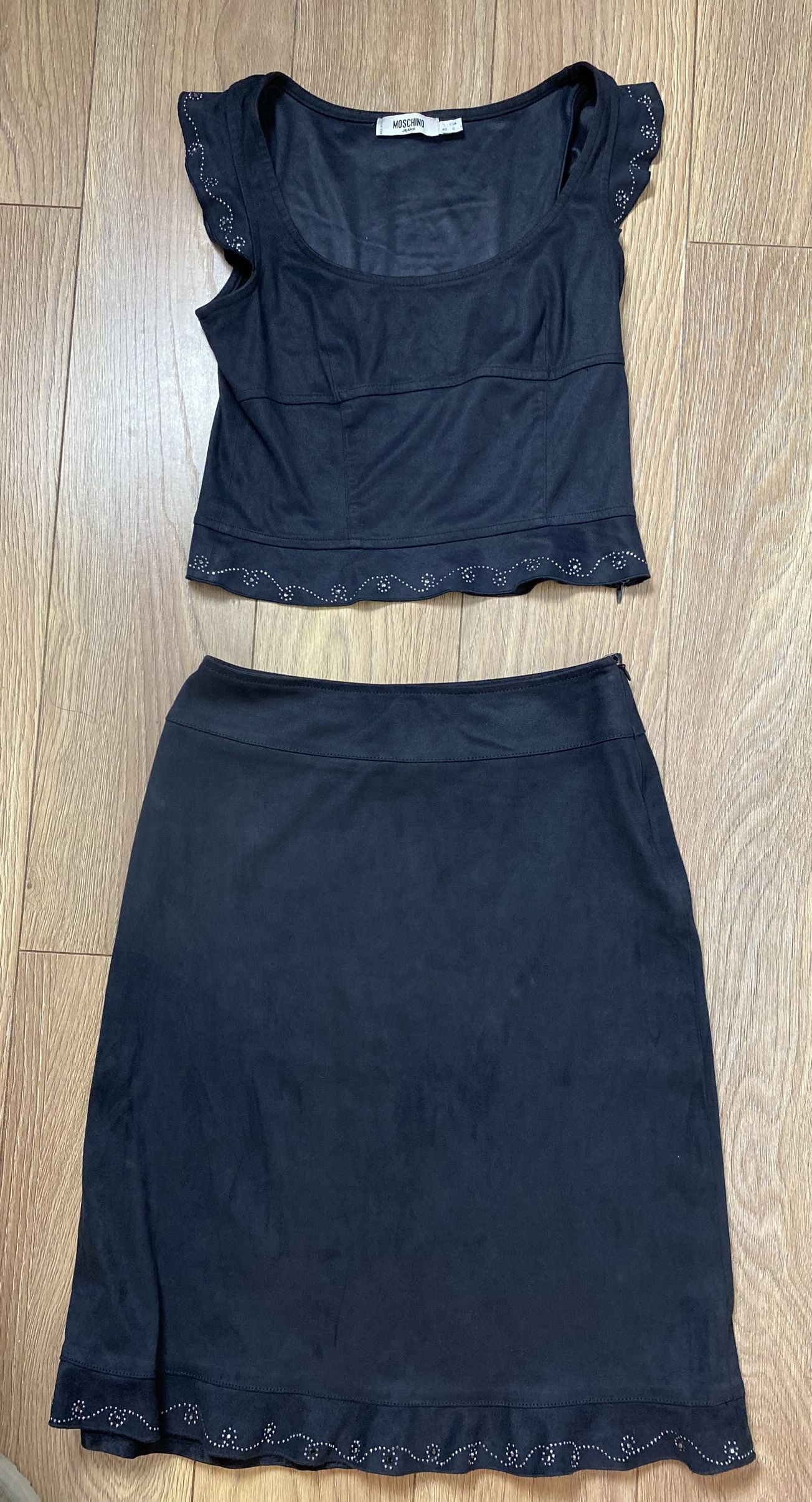 Moschino Moschino Jeans dress crop top set vintage Size 27" / US 4 / IT 40 - 1 Thumbnail