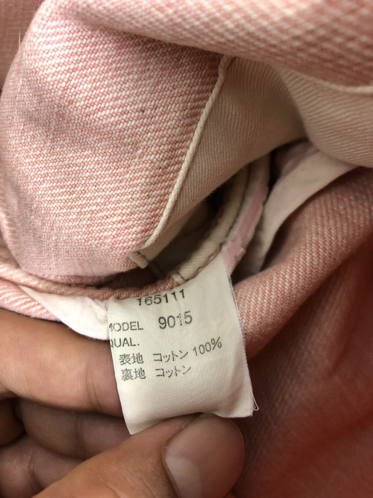 Japanese Brand × R.Newbold × Vintage Vintage R.Newbold Distressed Pink Denim Jacket Size XS / US 0-2 / IT 36-38 - 13 Thumbnail