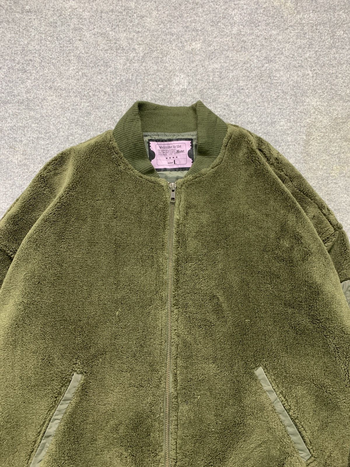 Japanese Brand Vintage Repipi Fleece Bomber Jacket Size US L / EU 52-54 / 3 - 4 Thumbnail