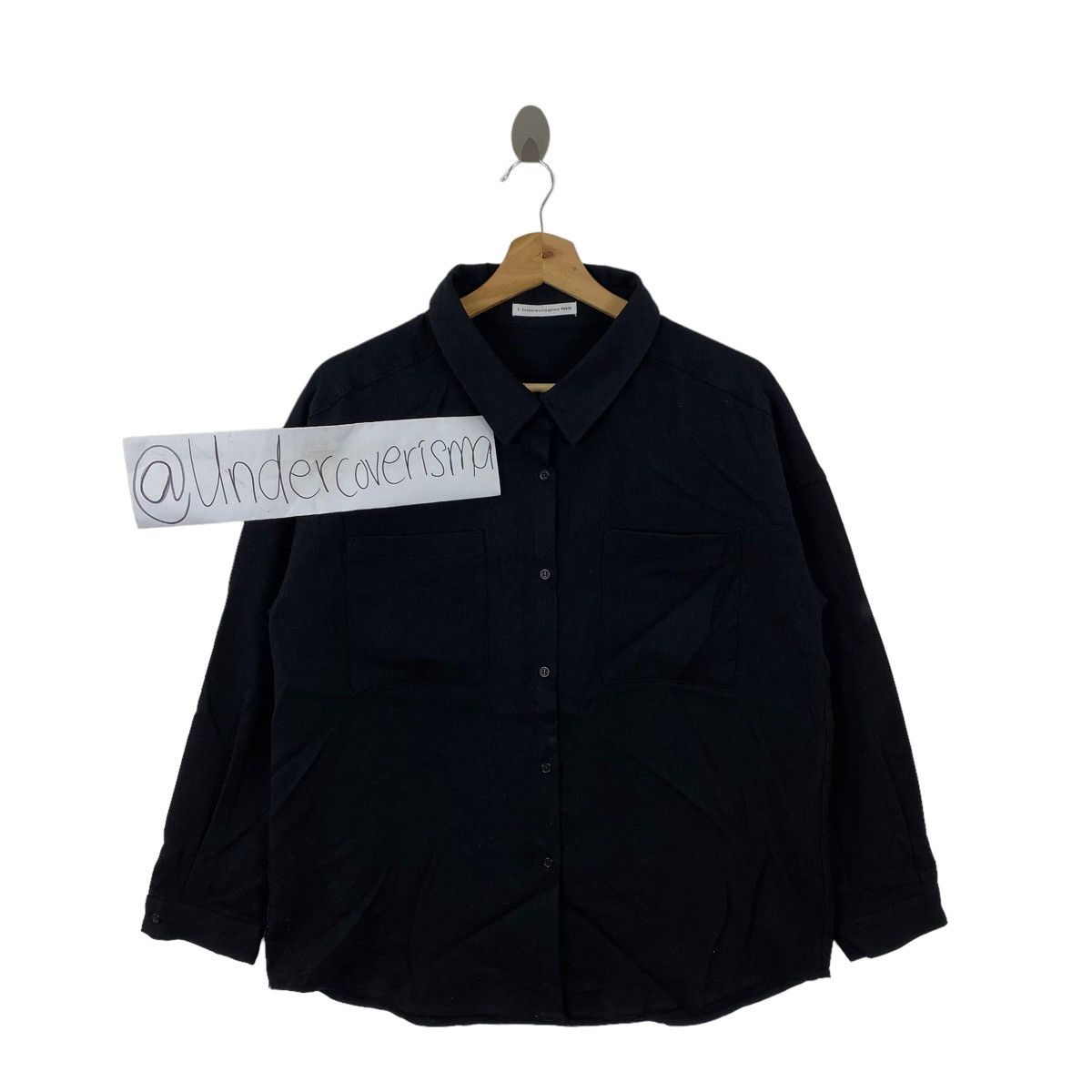 Vintage E HYPHENWORLD GALLERY Peace Button Up Black Casual Shirt Size US M / EU 48-50 / 2 - 1 Thumbnail