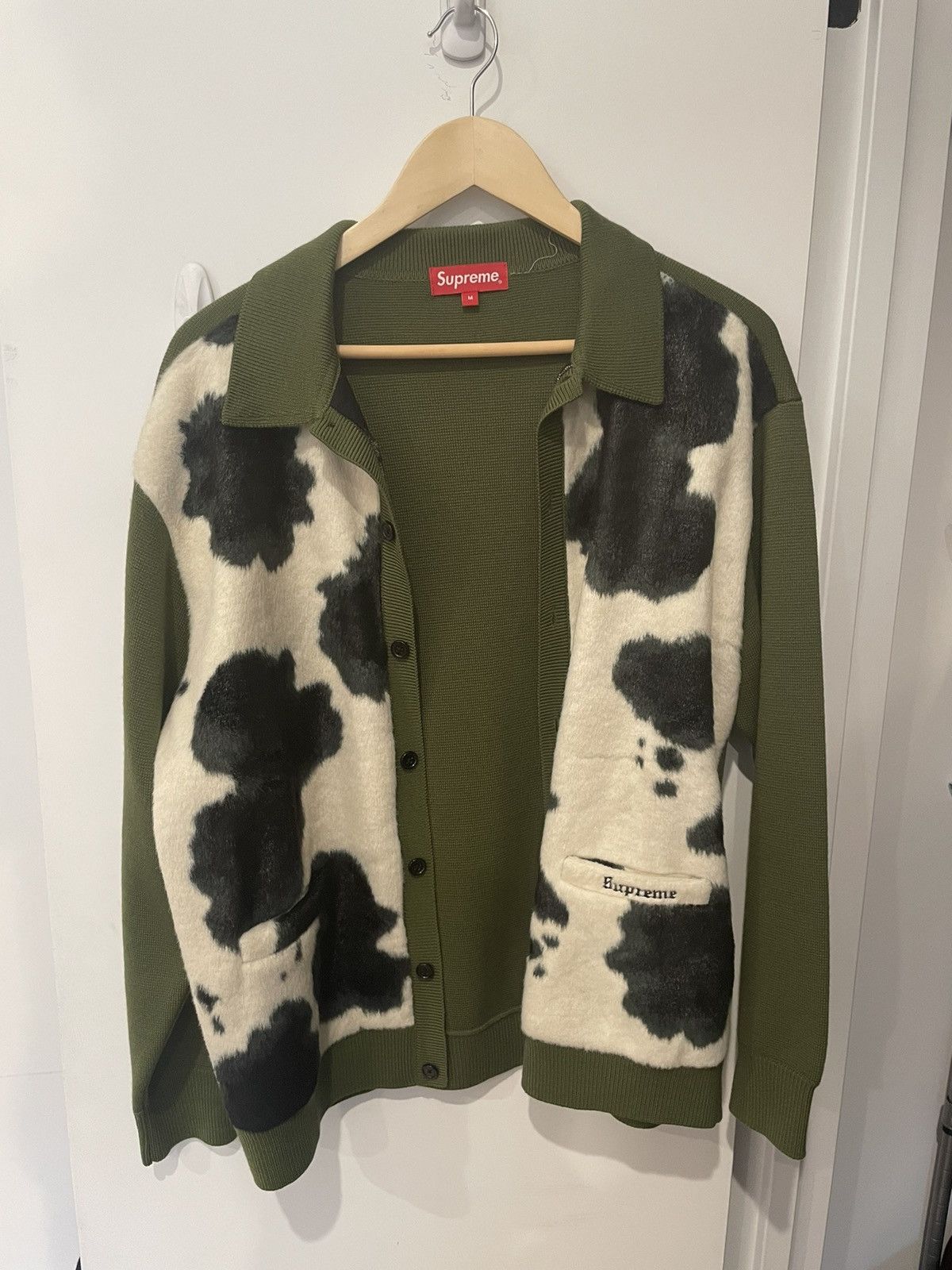 日本限定 Print Cow Supreme トップス Cardigan Mohair Green トップス ...