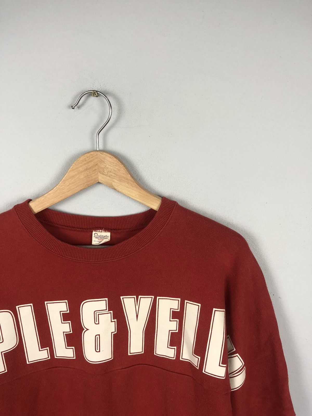 Japanese Brand × Purple Brand × Vintage Japanese Brand Purple Yellow Big Logo Spell Out Sweatshirt Size US L / EU 52-54 / 3 - 2 Thumbnail