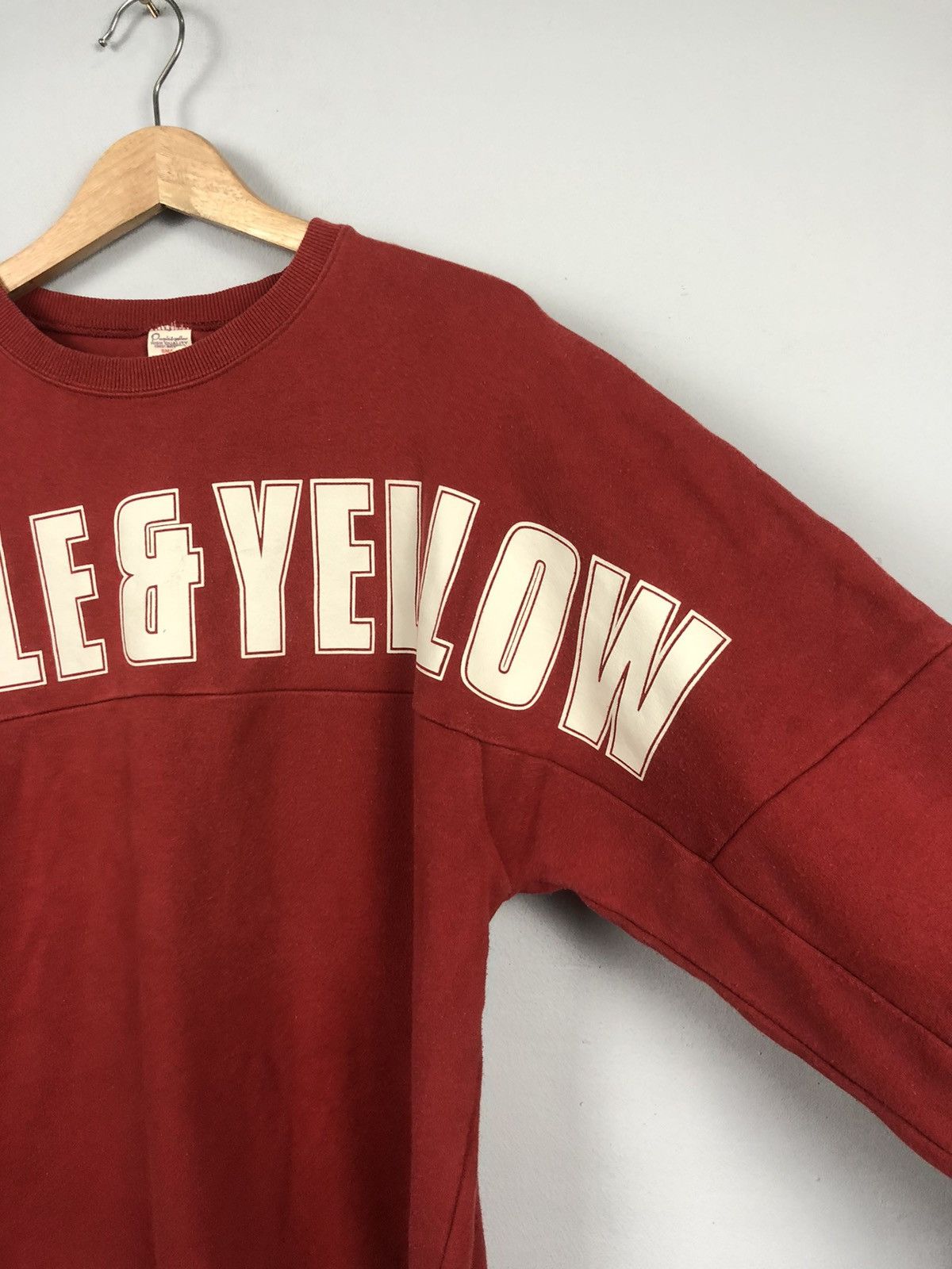 Japanese Brand × Purple Brand × Vintage Japanese Brand Purple Yellow Big Logo Spell Out Sweatshirt Size US L / EU 52-54 / 3 - 4 Thumbnail
