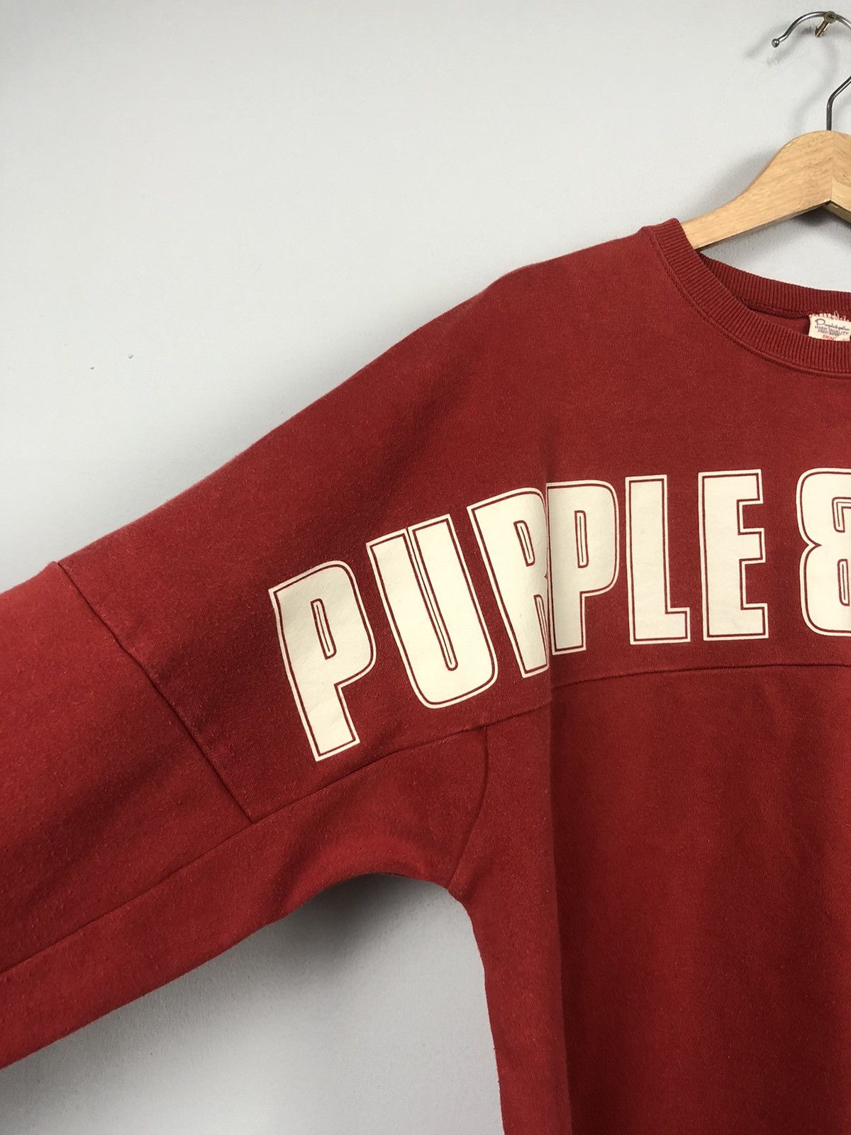 Japanese Brand × Purple Brand × Vintage Japanese Brand Purple Yellow Big Logo Spell Out Sweatshirt Size US L / EU 52-54 / 3 - 3 Thumbnail