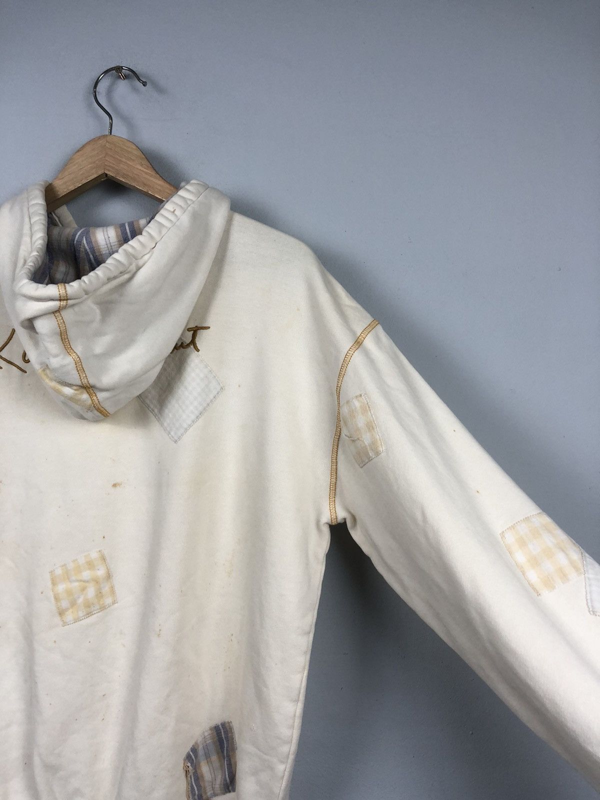 Japanese Brand × Karl Helmut × Vintage Karl Helmut Japanese Brand Patchwork Sweater Hoodies Size US L / EU 52-54 / 3 - 8 Thumbnail