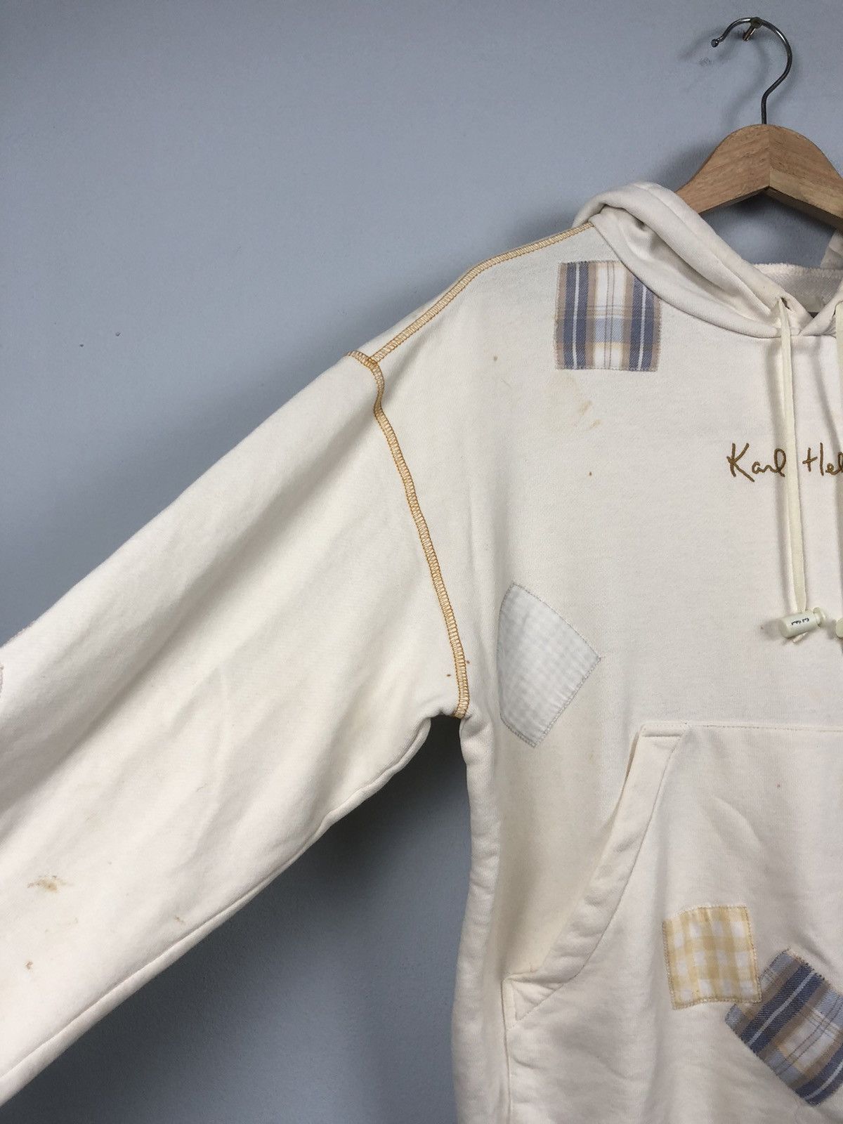 Japanese Brand × Karl Helmut × Vintage Karl Helmut Japanese Brand Patchwork Sweater Hoodies Size US L / EU 52-54 / 3 - 3 Thumbnail