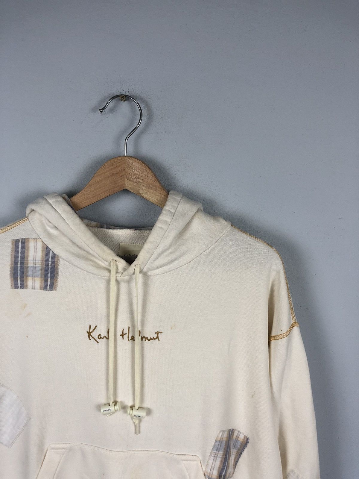 Japanese Brand × Karl Helmut × Vintage Karl Helmut Japanese Brand Patchwork Sweater Hoodies Size US L / EU 52-54 / 3 - 2 Thumbnail
