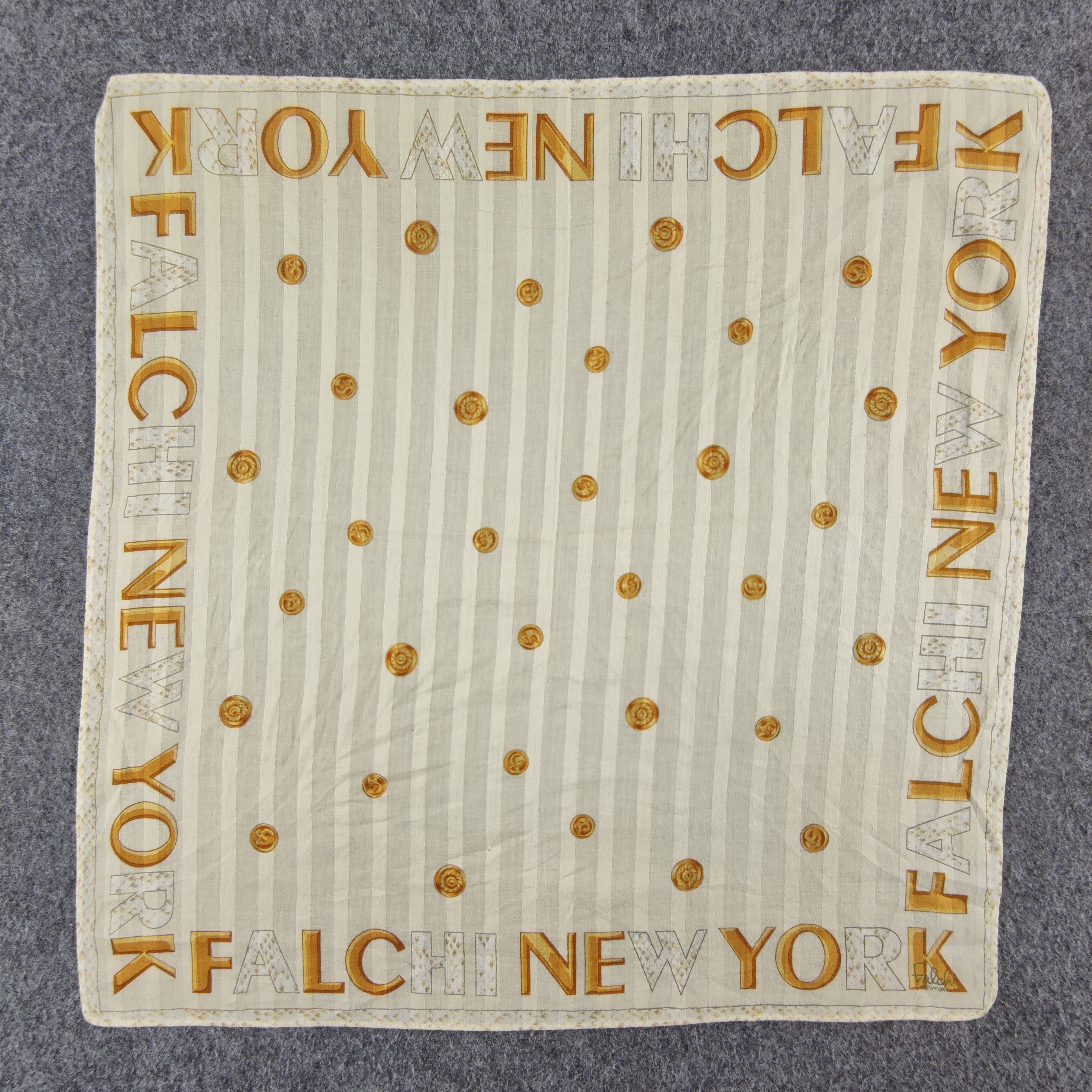 Vintage Falchi Handkerchief/Neckerchief/Bandana Size ONE SIZE - 2 Thumbnail