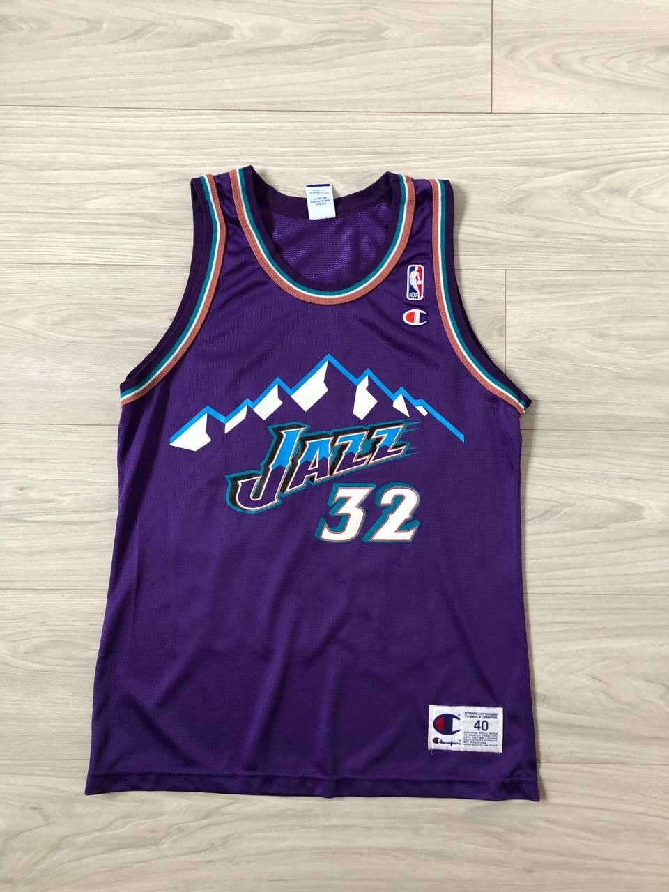 Champion × NBA × Vintage Vintage Champion Utah Jazz Malone NBA Jersey 90s Baseball Size US L / EU 52-54 / 3 - 1 Thumbnail