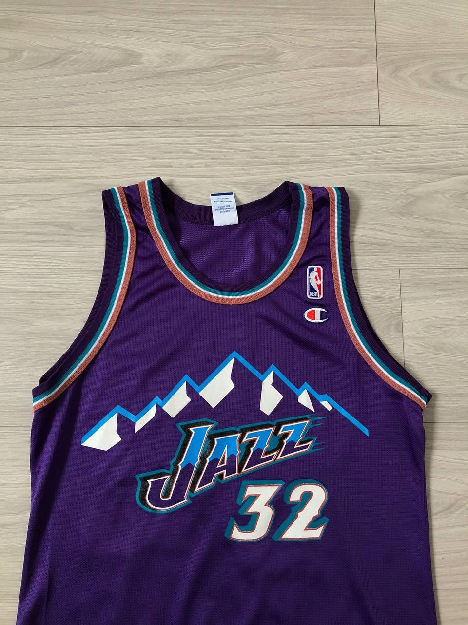 Champion × NBA × Vintage Vintage Champion Utah Jazz Malone NBA Jersey 90s Baseball Size US L / EU 52-54 / 3 - 2 Thumbnail