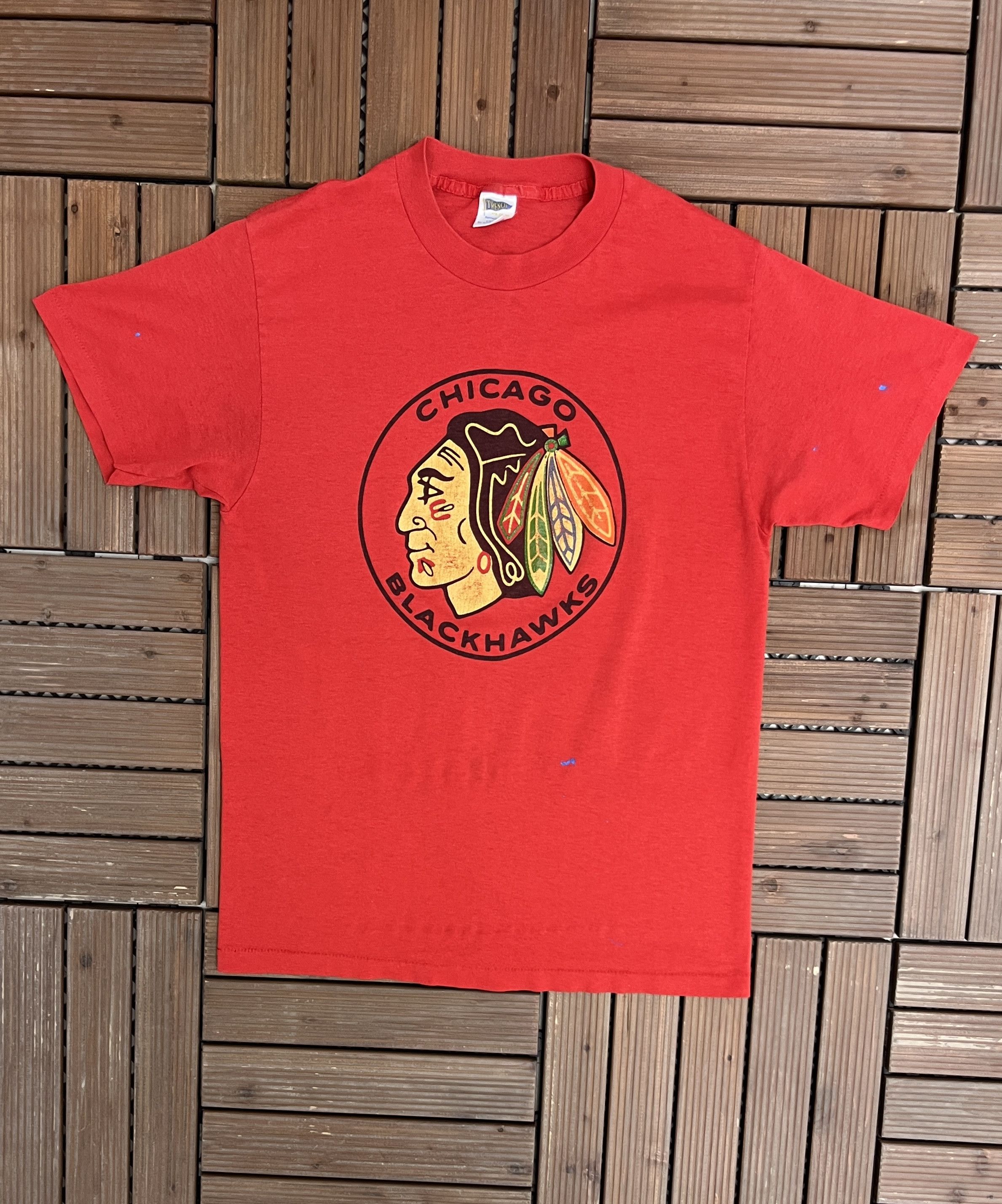 Vintage Chicago Blackhawks Vintage Made in USA T-Shirt Tee Size US L / EU 52-54 / 3 - 1 Thumbnail