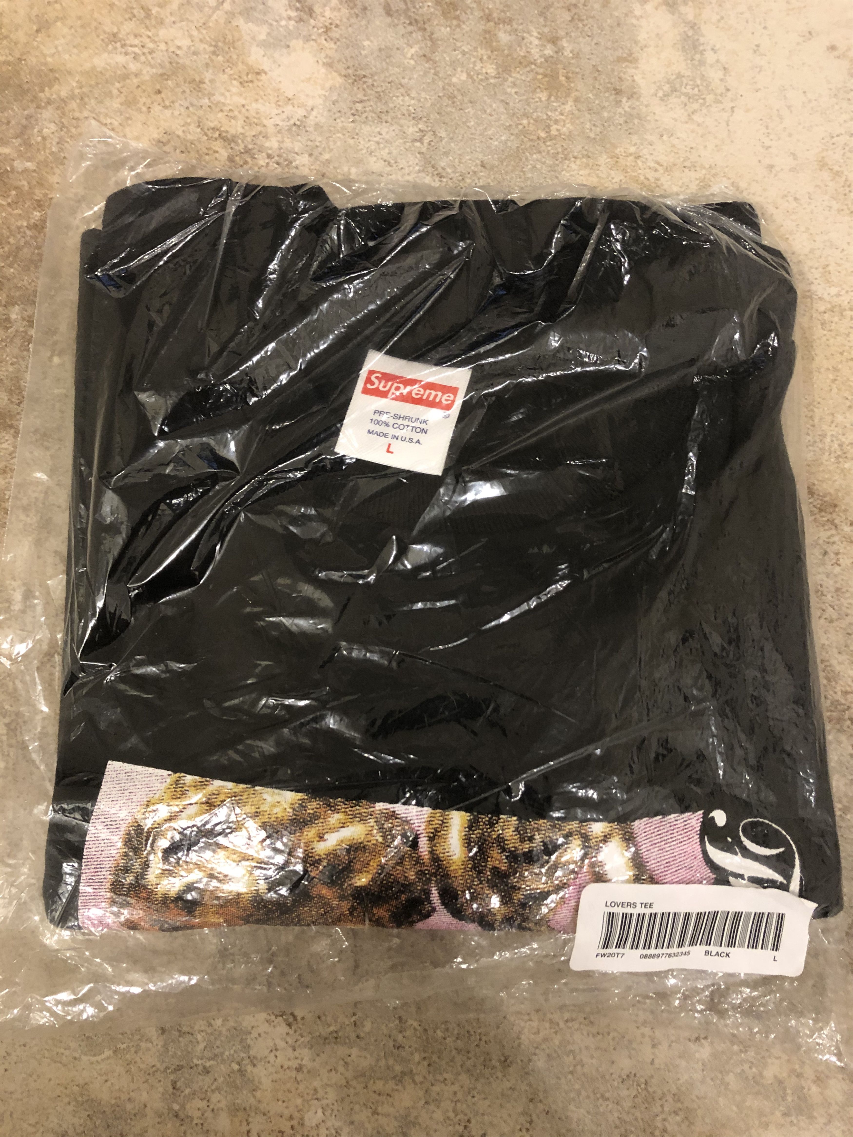 Supreme Supreme FW20 Lovers Tee T-Shirt Black Large Size US L / EU 52-54 / 3 - 2 Thumbnail