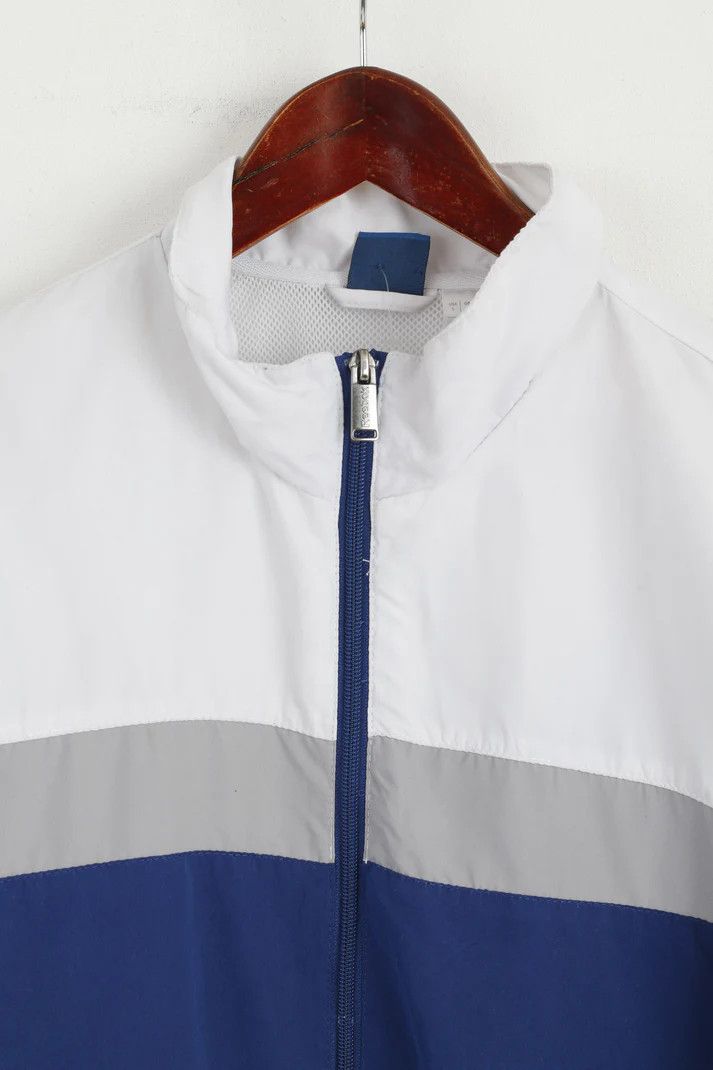 Reebok Reebok Men L Jacket White Blue Bomber Vintage 2797 Size US L / EU 52-54 / 3 - 3 Thumbnail