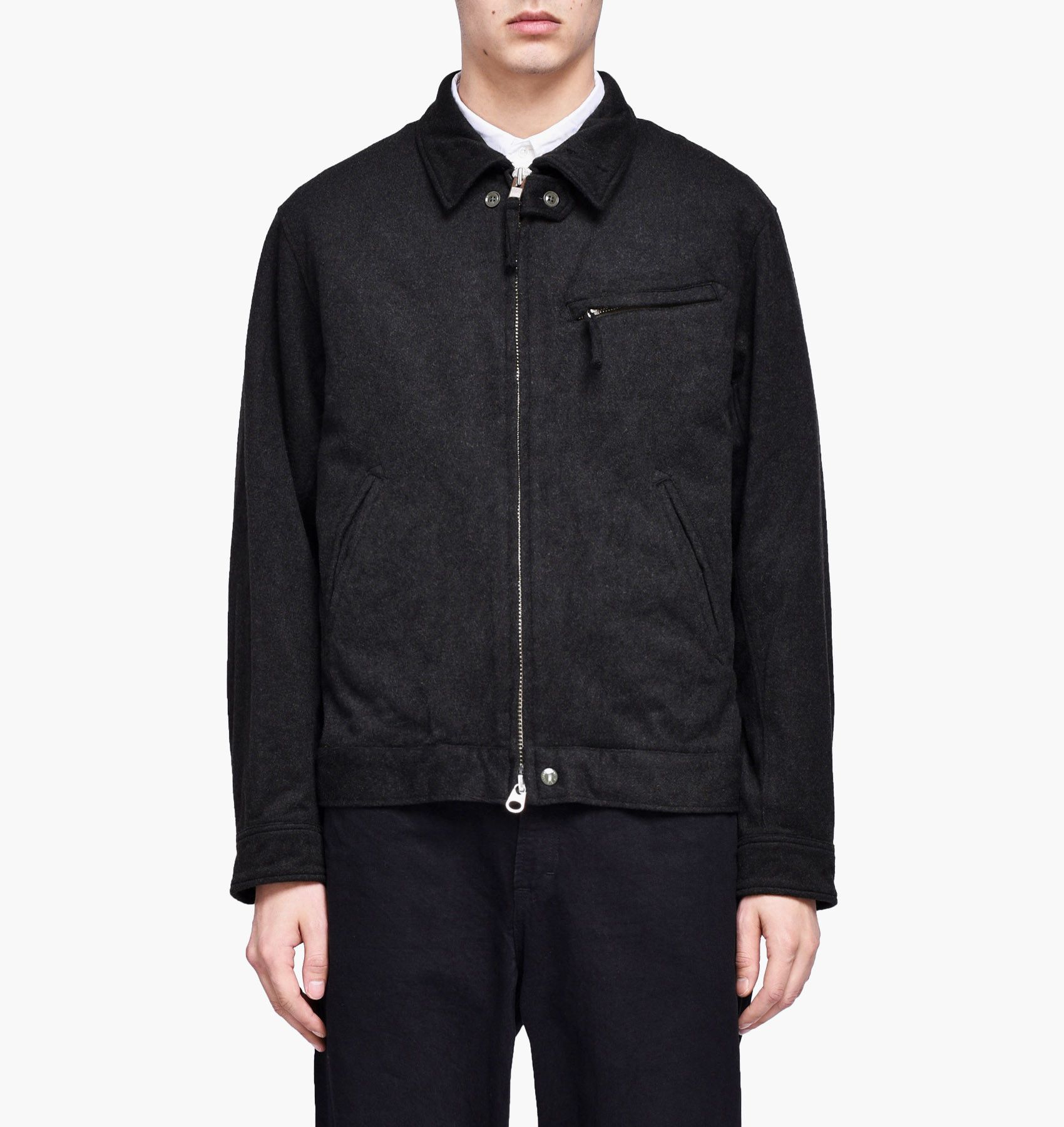 Engineered Garments Engineered Garments Driver Jacket - Dark Olive Wool ...