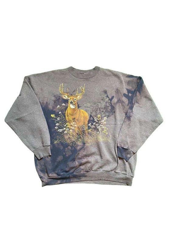 Vintage Vintage 90’s Deer crewneck Size US XL / EU 56 / 4 - 1 Thumbnail