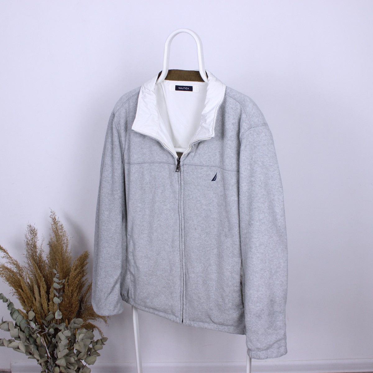 Nautica Vintage Nautica Reversible Fleece Jacket Size US L / EU 52-54 / 3 - 3 Thumbnail