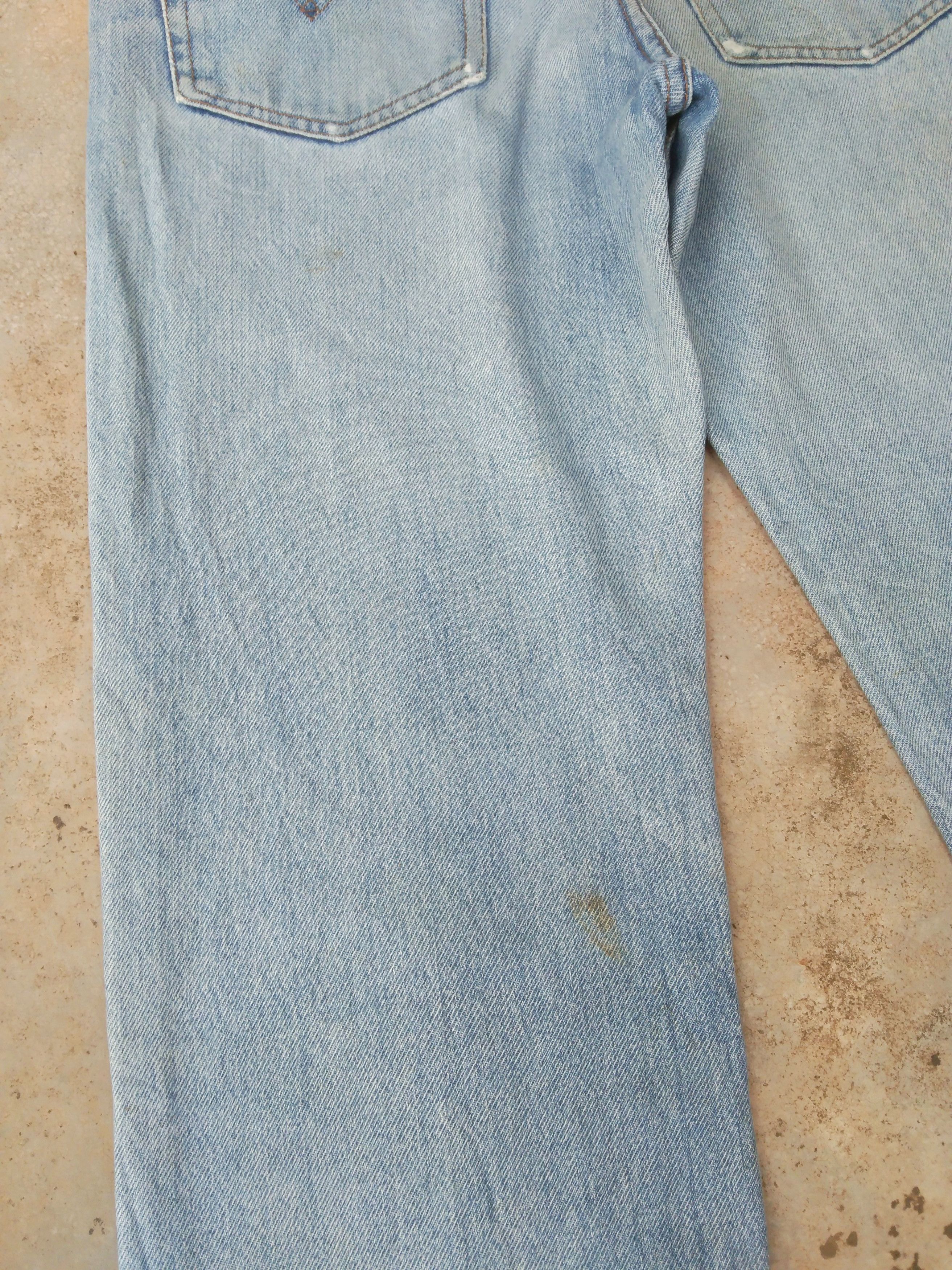 Levi's 90s Vintage Levi's Jeans Distressed Blue Washed Denim 29x29 Size US 29 - 4 Thumbnail