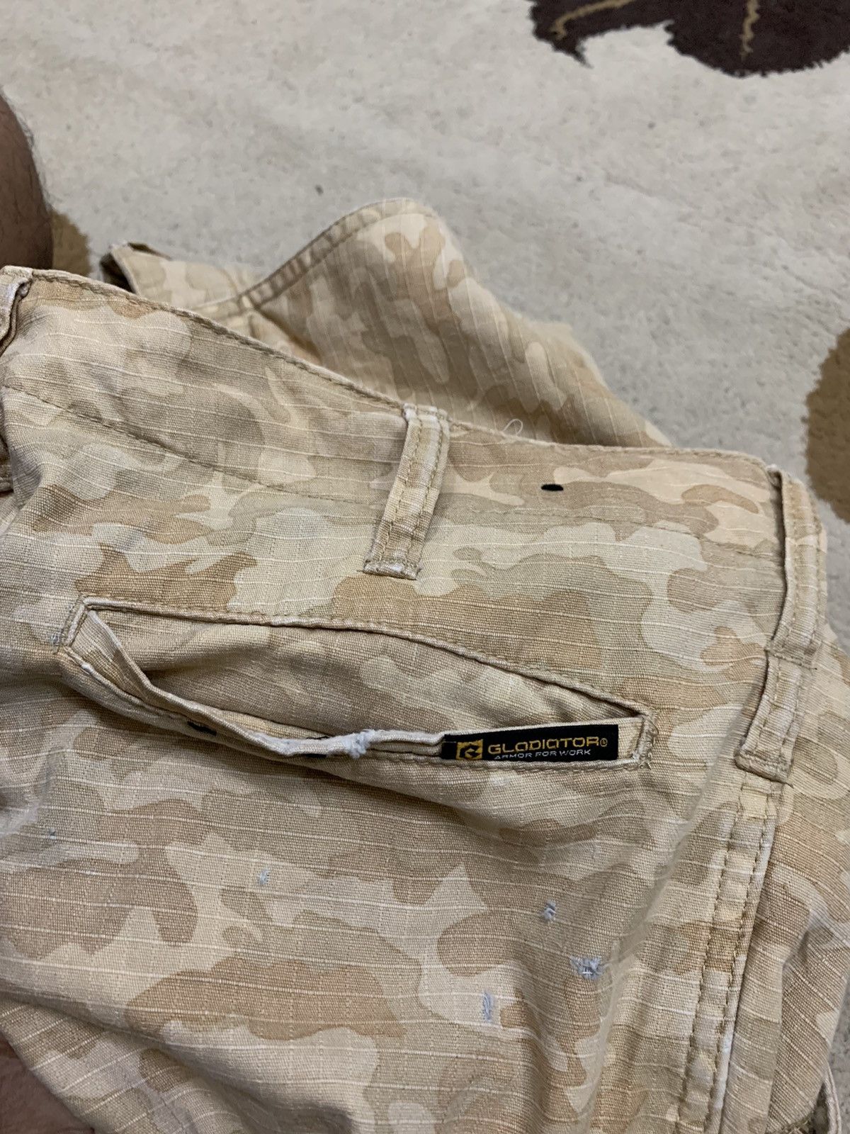 Japanese Brand DISTRESSED GLADIATOR ARMOR CAMOUFLAGE CARGO PANTS FOR WORK Size US 34 / EU 50 - 5 Thumbnail