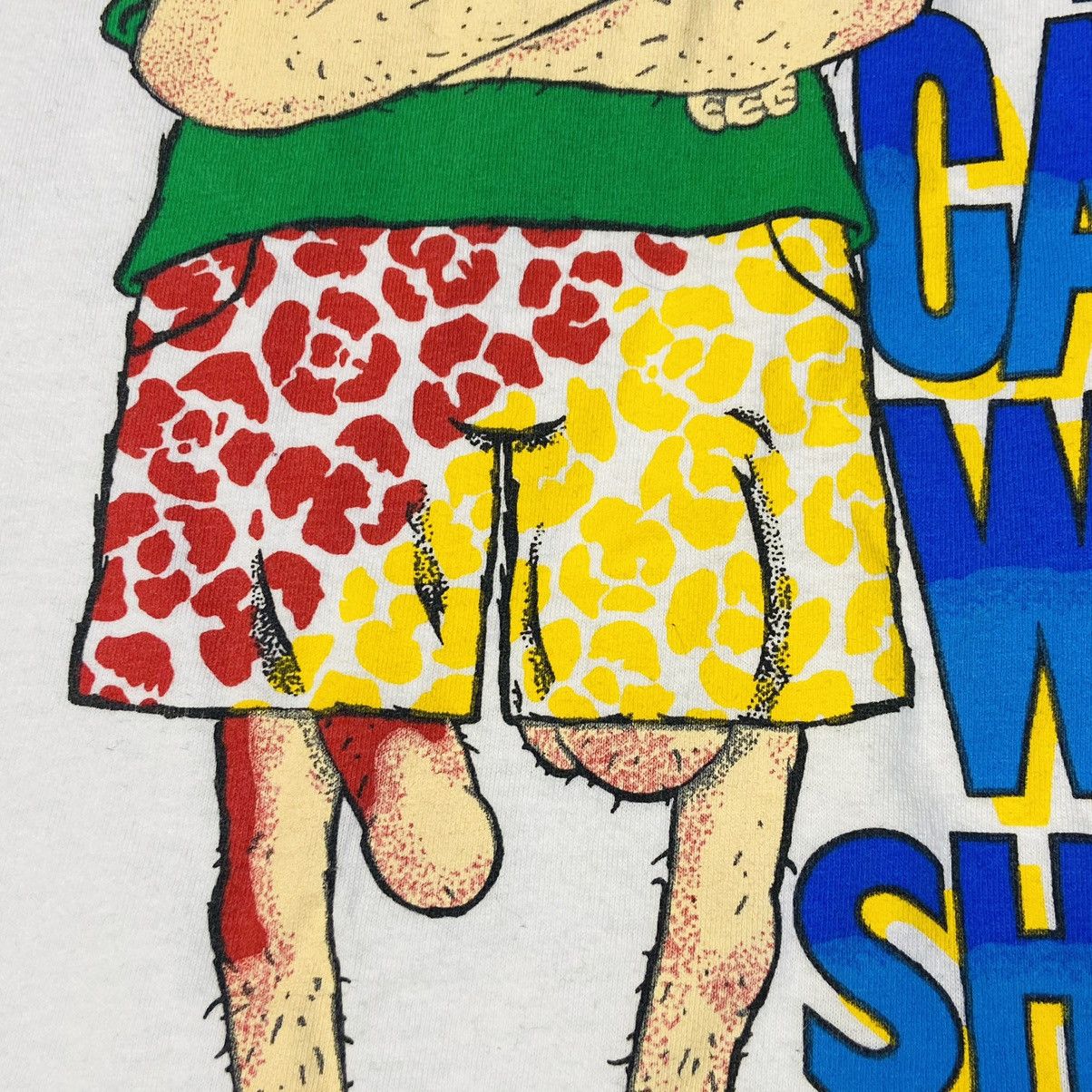 Vintage 1990s RARE FUNNY SHIRT “WHY I CAN’T WEAR SHORTS” - № 277 Size US XL / EU 56 / 4 - 4 Thumbnail