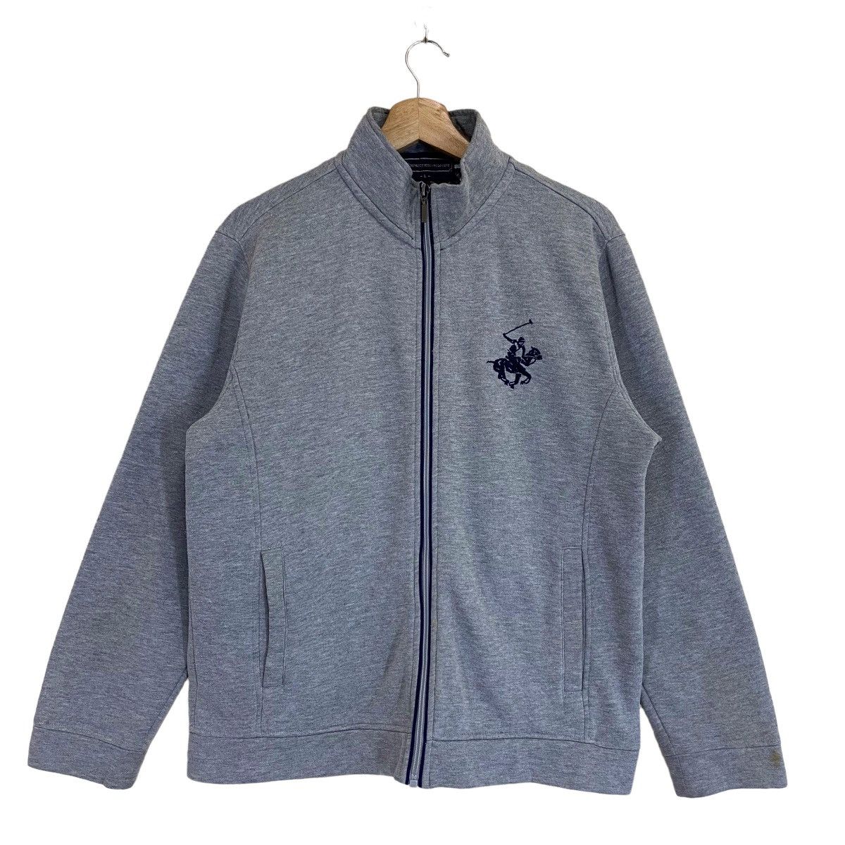 Beverly Hills Polo Club × Vintage 90s Beverly Hills Polo Club Small Logo Zipper Sweater Size M Size US M / EU 48-50 / 2 - 1 Thumbnail