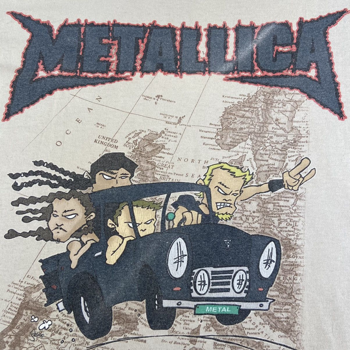 Band Tees 2004 METALLICA EUROPEAN SUMMER TOUR RARE ARCHIVE TEE - № 313 Size US L / EU 52-54 / 3 - 5 Thumbnail