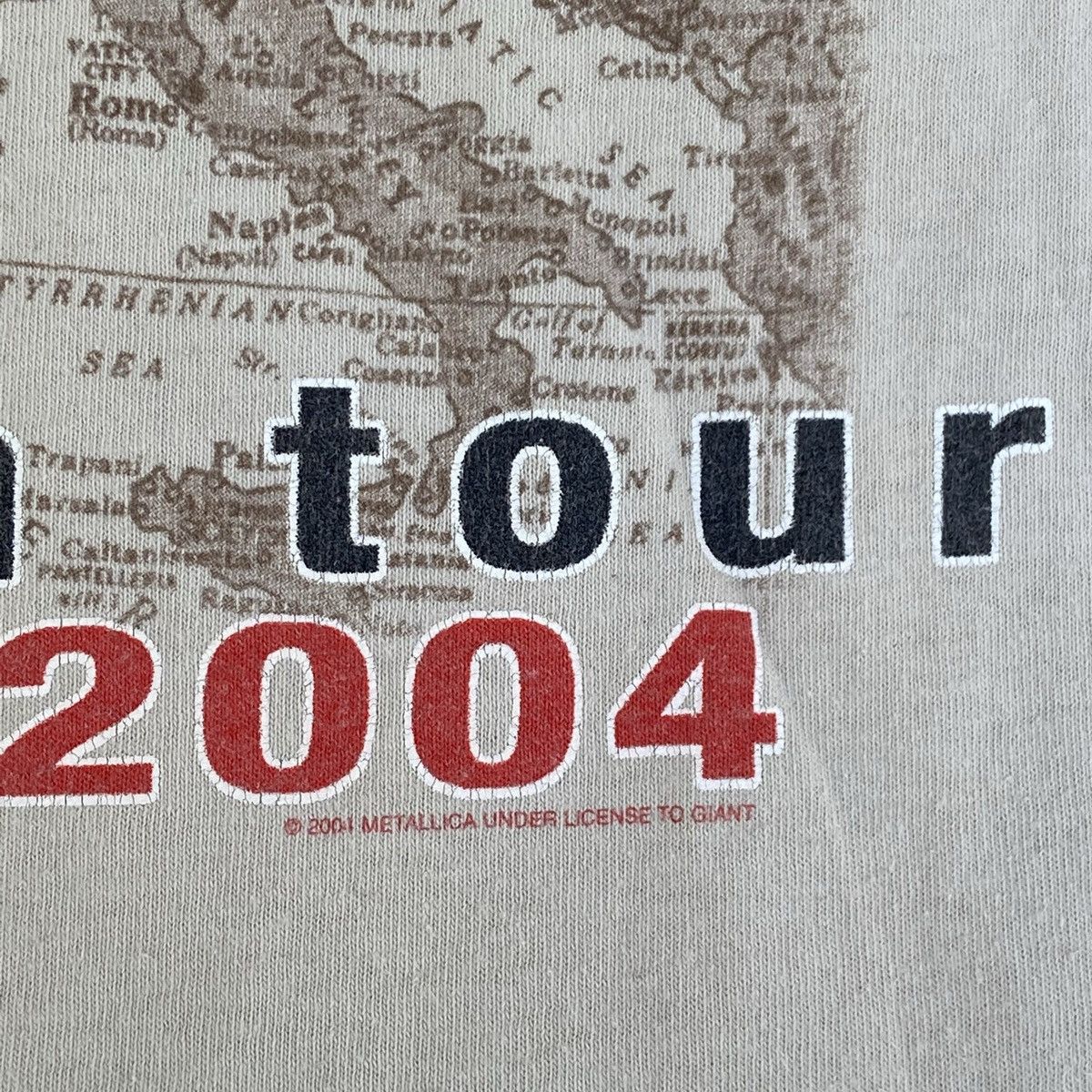 Band Tees 2004 METALLICA EUROPEAN SUMMER TOUR RARE ARCHIVE TEE - № 313 Size US L / EU 52-54 / 3 - 10 Thumbnail
