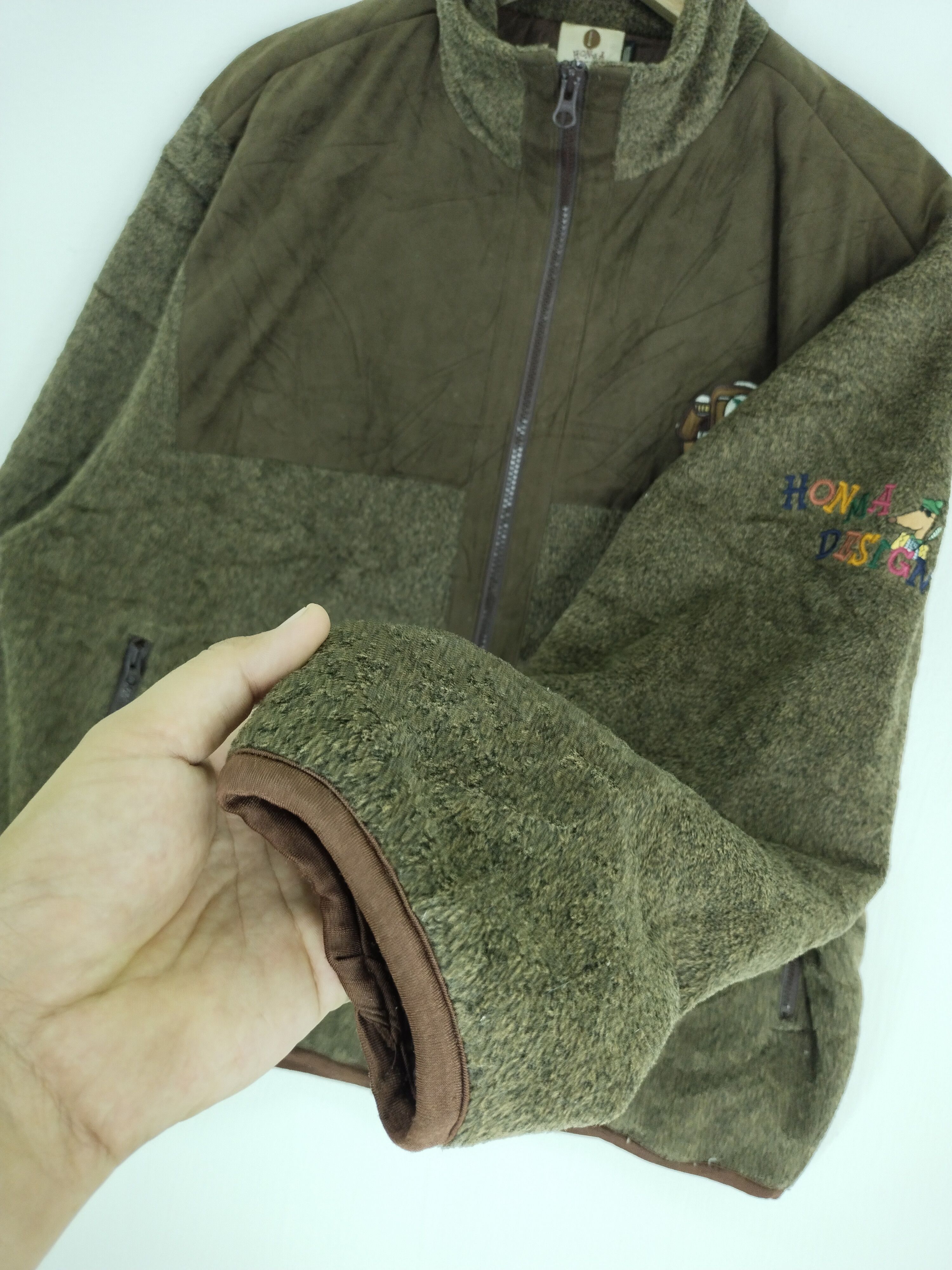 Japanese Brand × Vintage VINTAGE HONMA DESIGN FLEECE JACKET Size US L / EU 52-54 / 3 - 5 Thumbnail