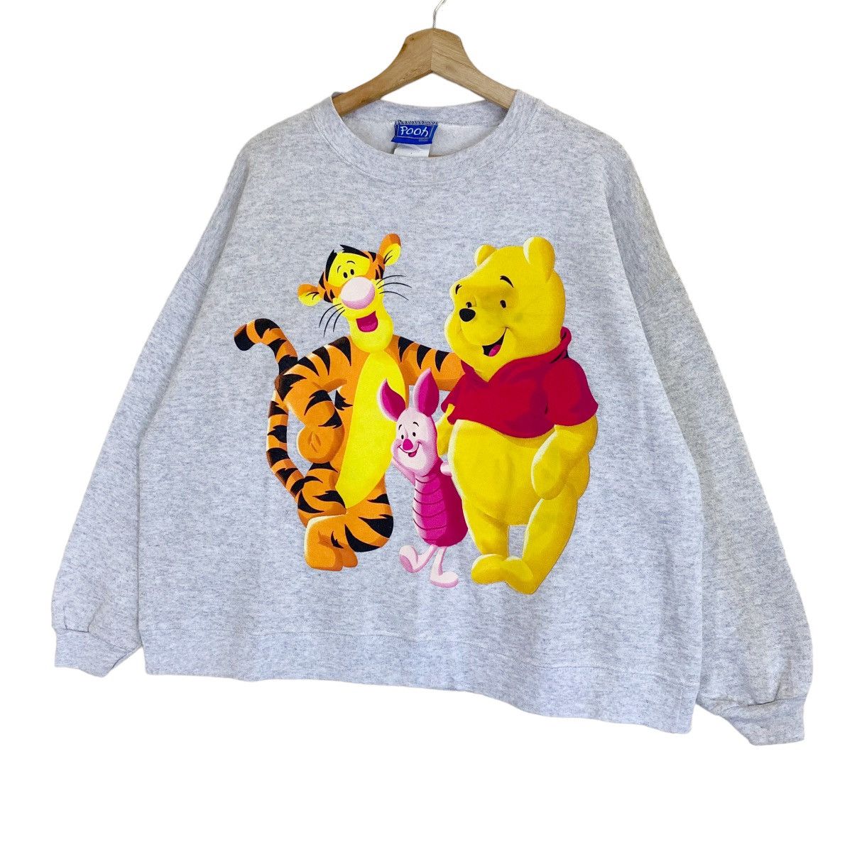 Disney × Vintage × Warner Bros Vintage 90s Pooh Tigger Piglet Big Logo Crewneck Sweatshirt Size US M / EU 48-50 / 2 - 3 Thumbnail