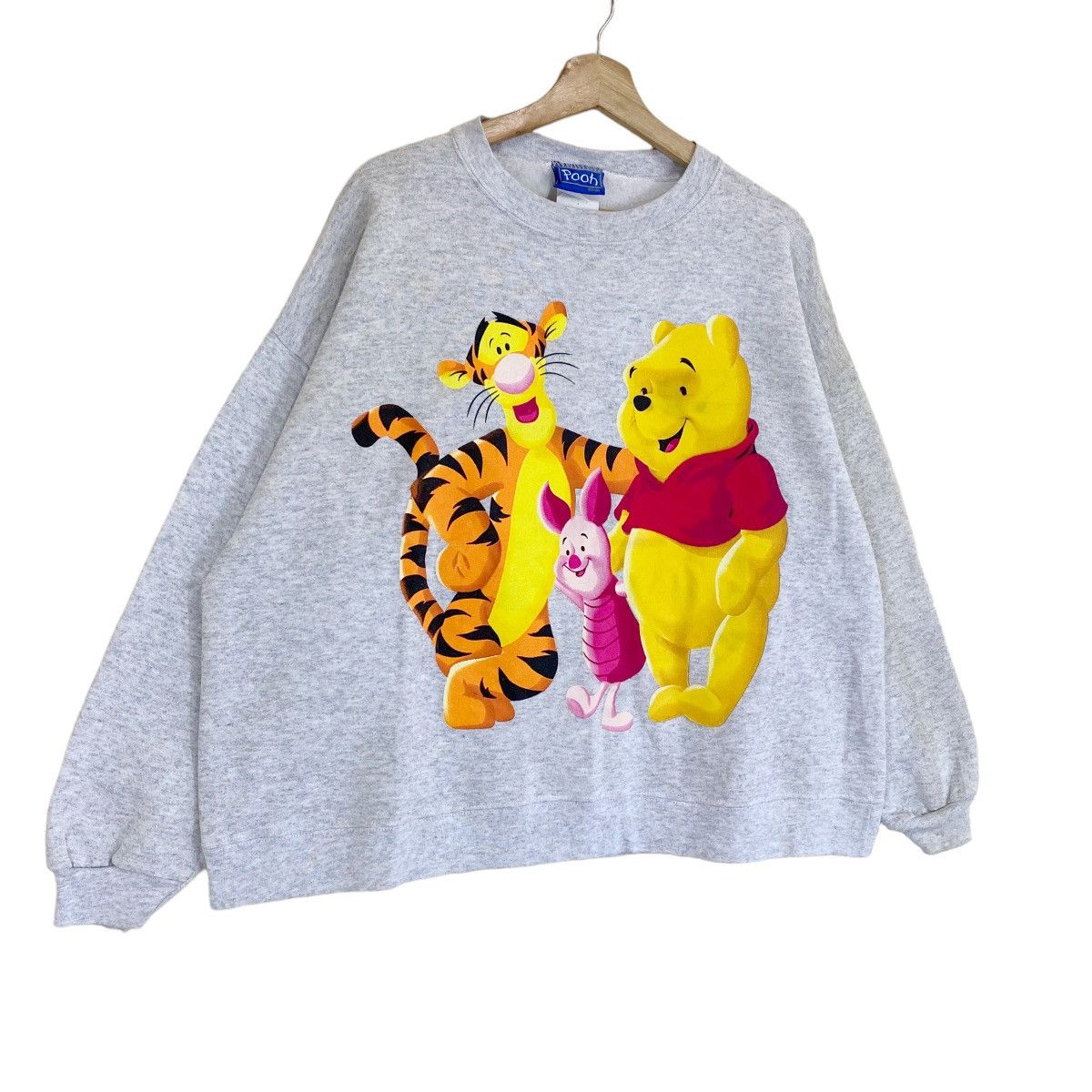 Disney × Vintage × Warner Bros Vintage 90s Pooh Tigger Piglet Big Logo Crewneck Sweatshirt Size US M / EU 48-50 / 2 - 2 Thumbnail