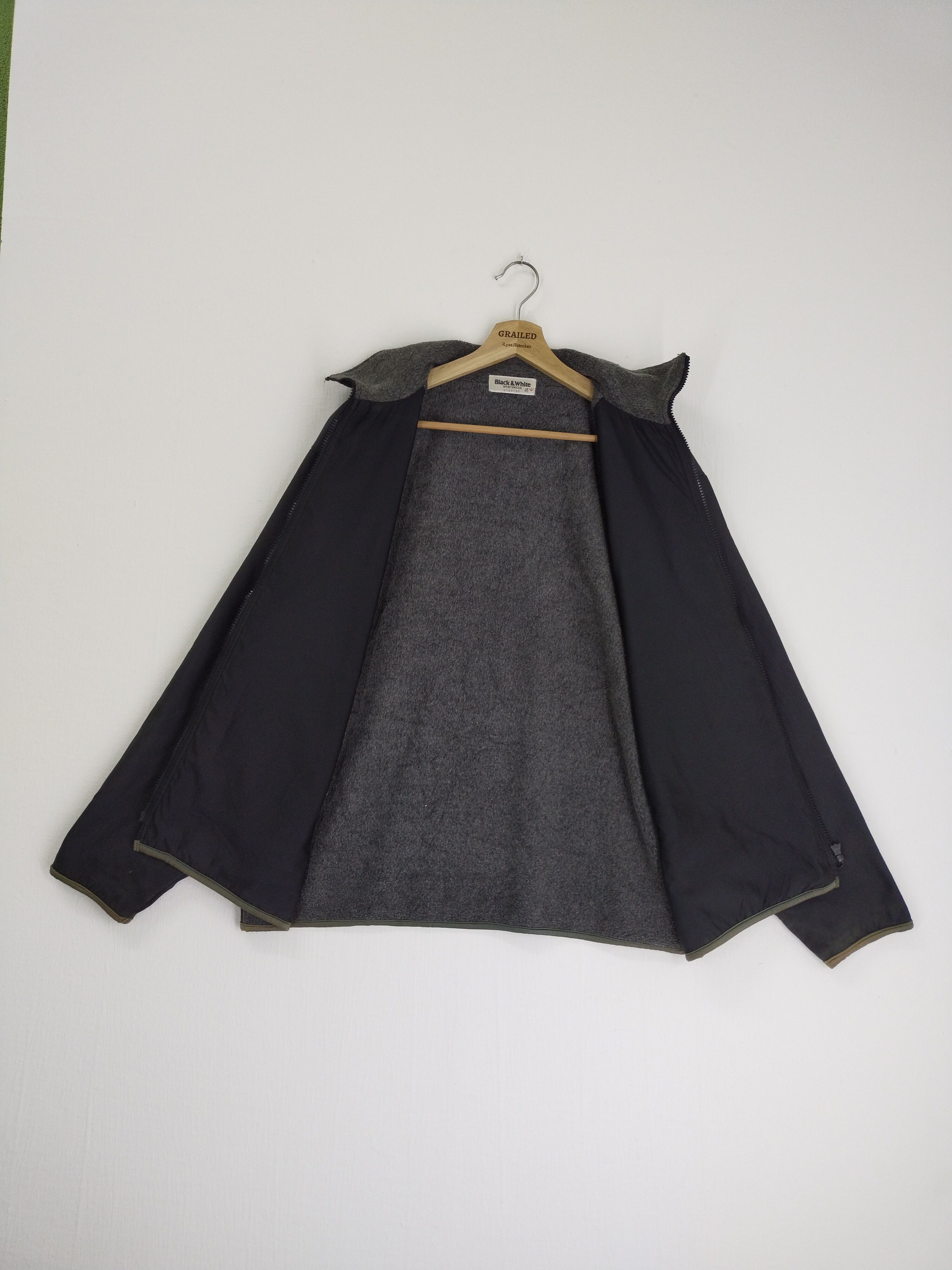 Japanese Brand × Vintage VINTAGE BLACK & WHITE SPORTWEAR FLEECE JACKET Size US M / EU 48-50 / 2 - 8 Thumbnail