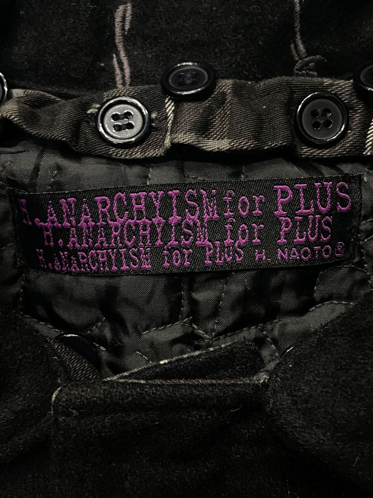 Japanese Brand × Seditionaries × Vintage Vintage H. Anarchyism For Plus Bondage Quilted Wool Jacket Size US S / EU 44-46 / 1 - 12 Thumbnail