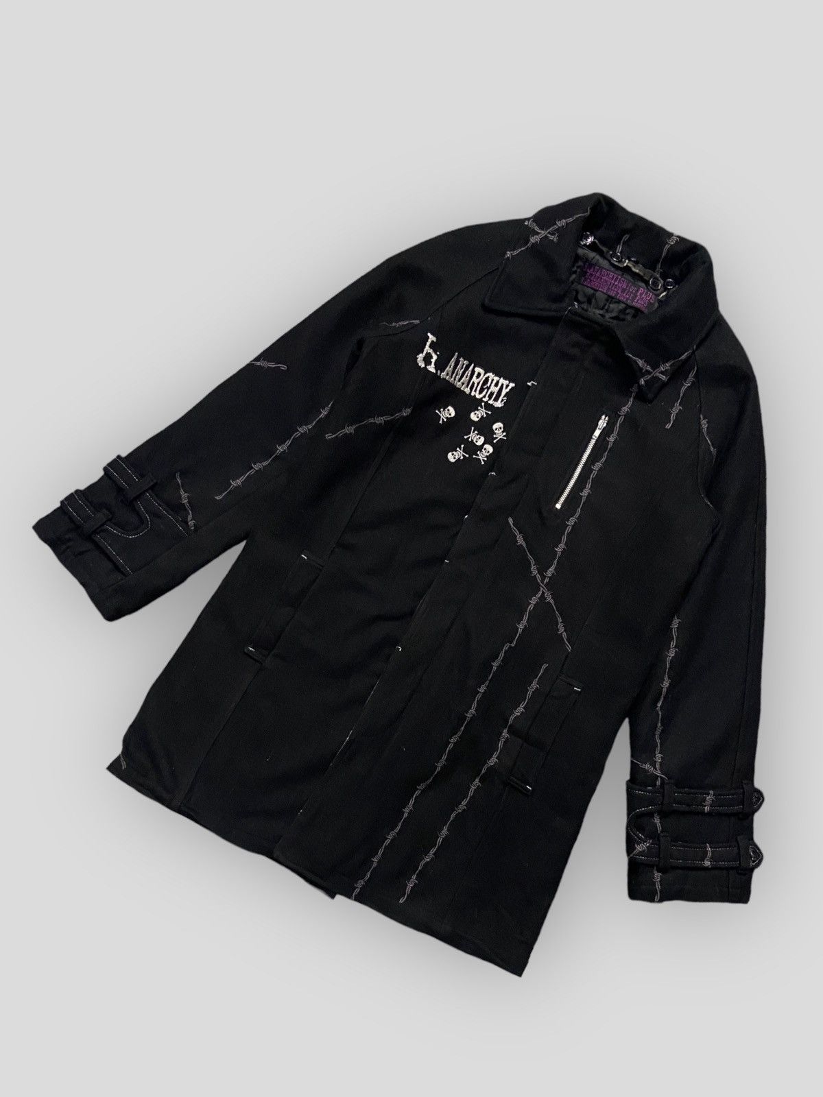 Japanese Brand × Seditionaries × Vintage Vintage H. Anarchyism For Plus Bondage Quilted Wool Jacket Size US S / EU 44-46 / 1 - 2 Thumbnail