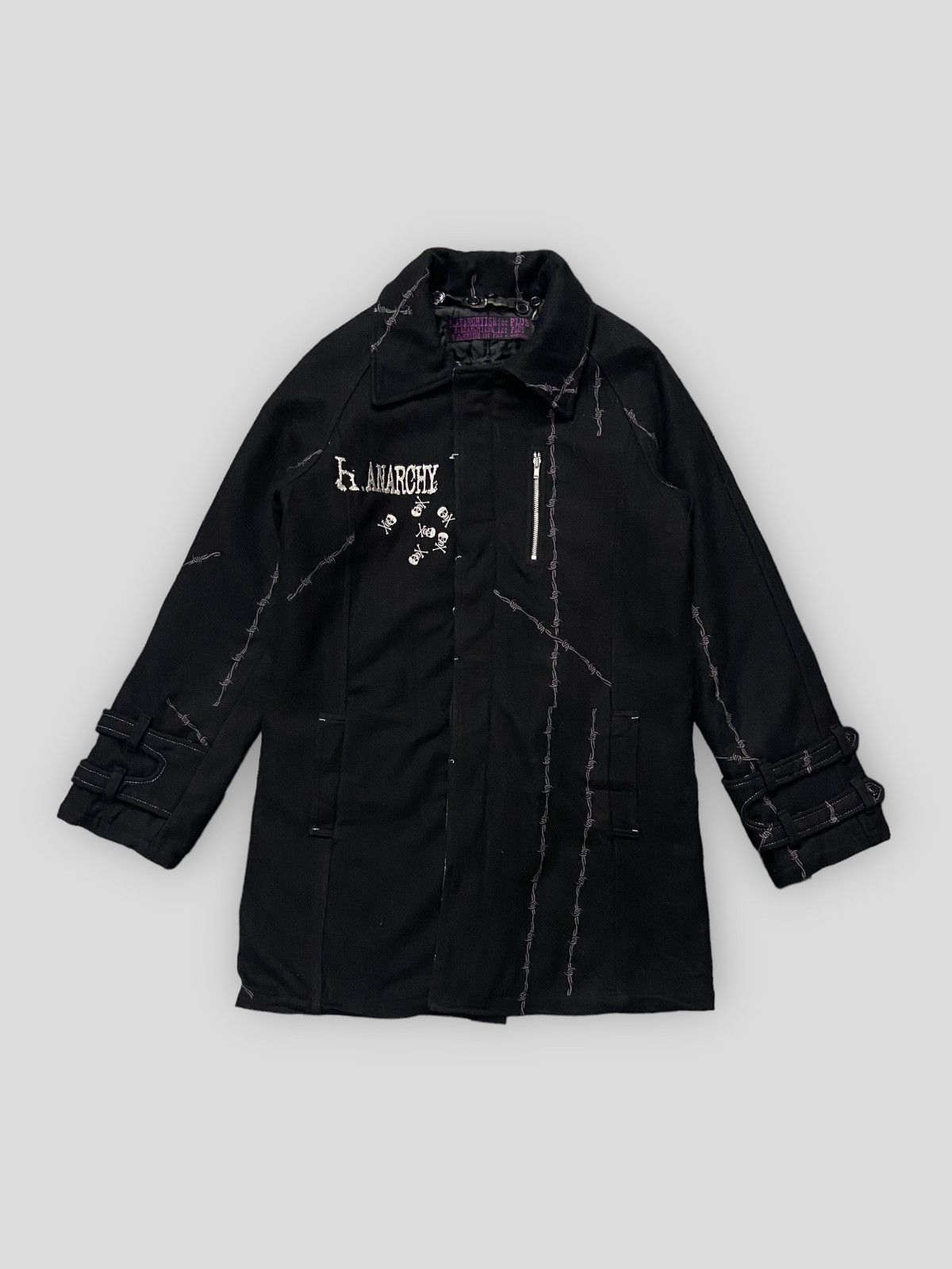 Japanese Brand × Seditionaries × Vintage Vintage H. Anarchyism For Plus Bondage Quilted Wool Jacket Size US S / EU 44-46 / 1 - 1 Thumbnail