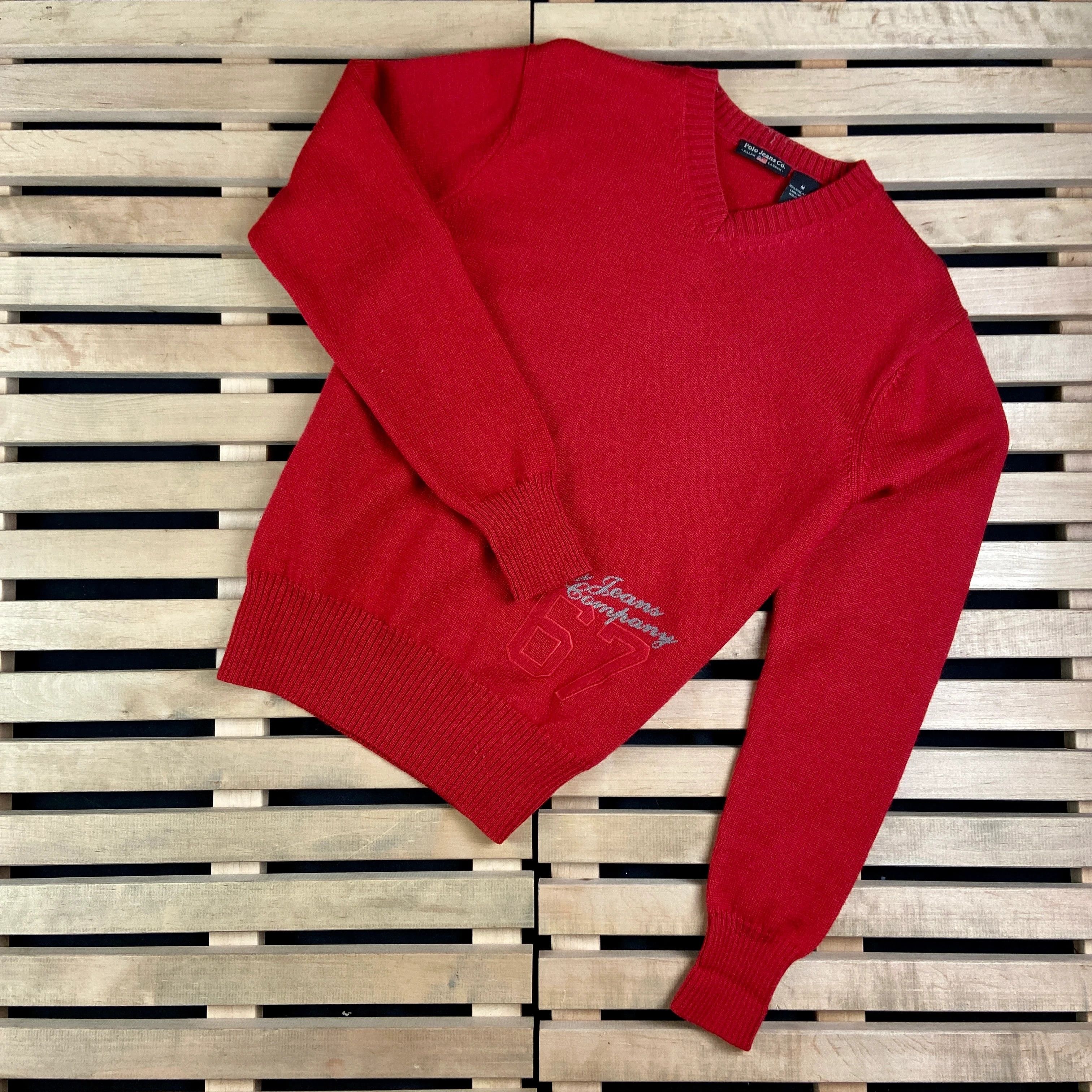Polo Ralph Lauren × Ralph Lauren × Vintage Mens Sweater Jumper Polo Jeans Ralph Lauren Size M Size US M / EU 48-50 / 2 - 1 Thumbnail