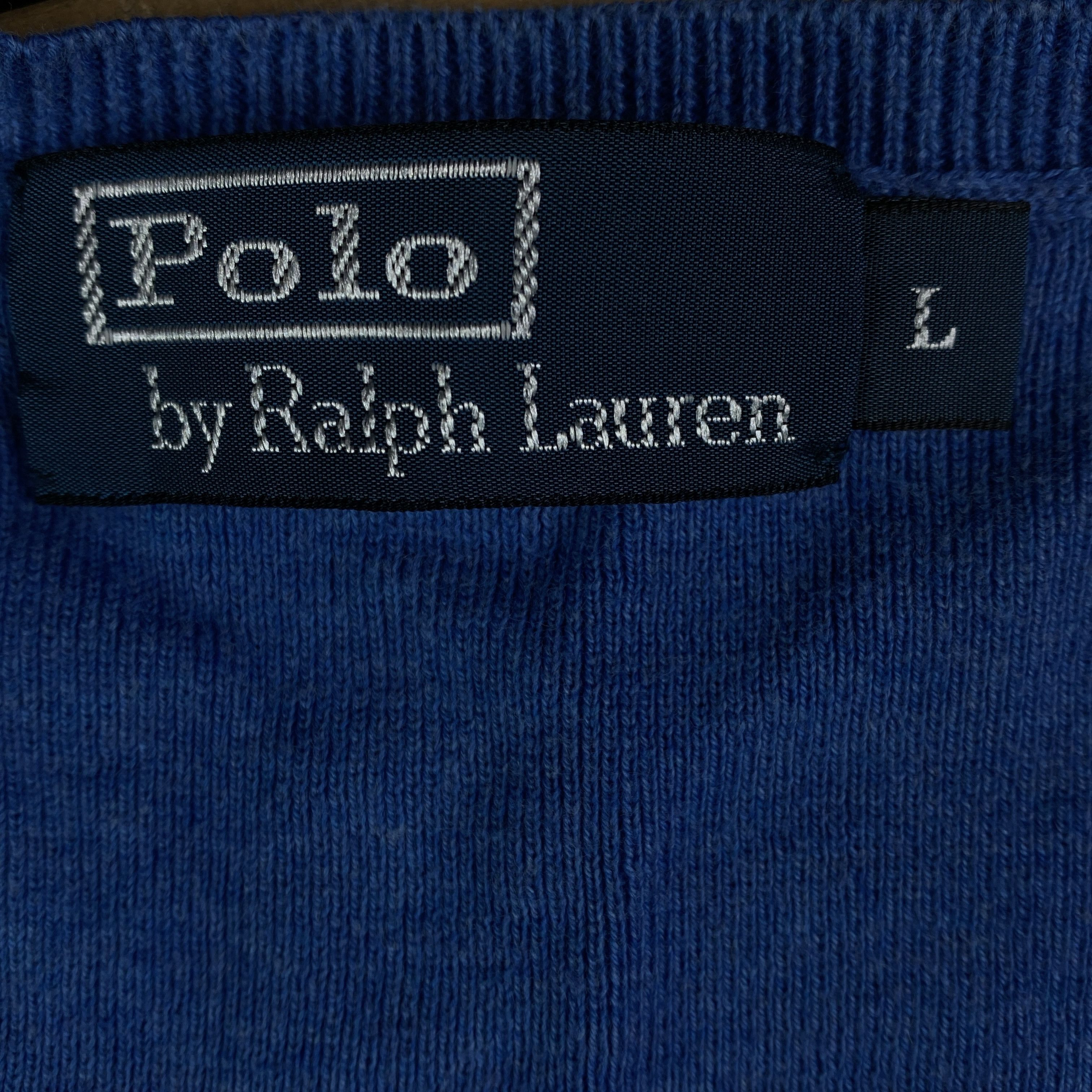Polo Ralph Lauren × Ralph Lauren × Vintage Mens Jumper Polo Ralph Lauren V Neck Vintage Size L Size US L / EU 52-54 / 3 - 4 Thumbnail